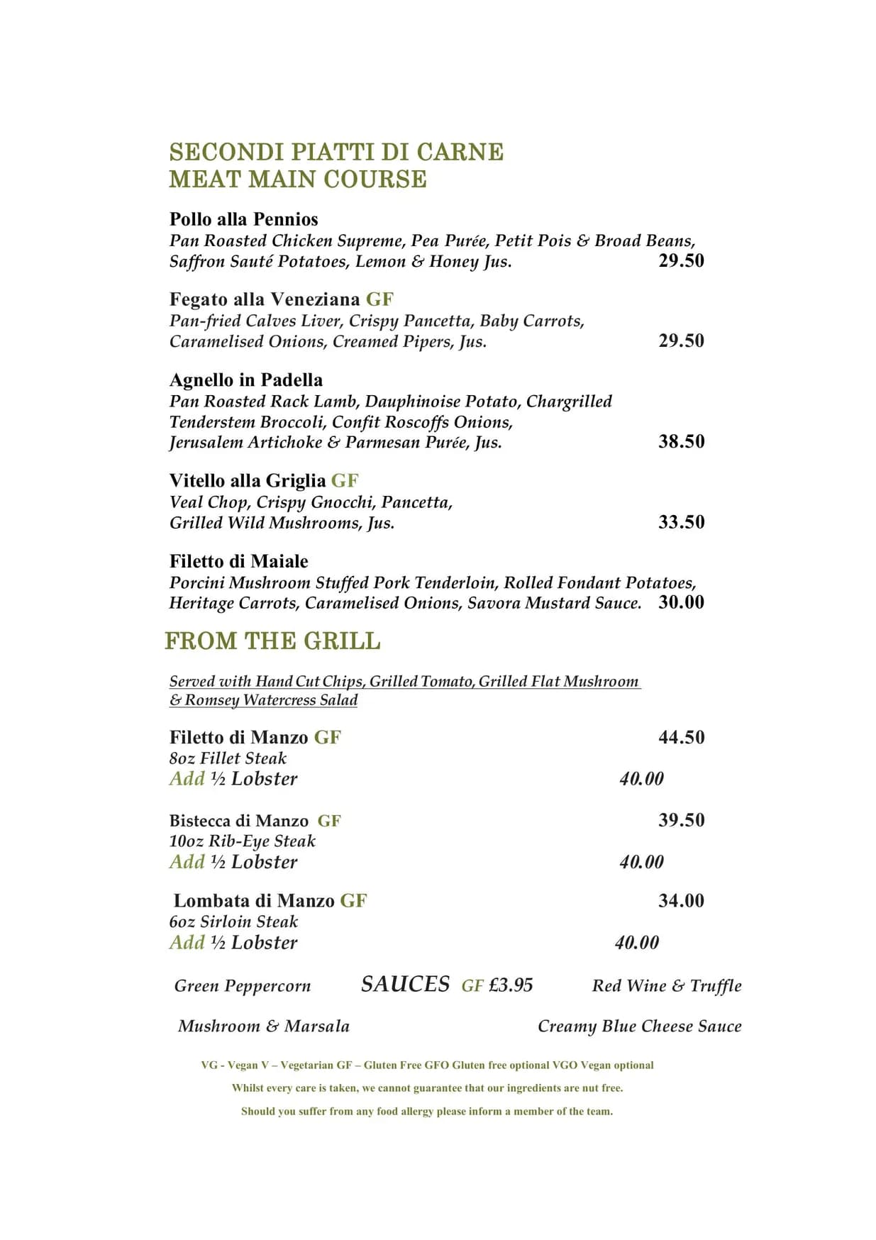 Ennios menu, page 3