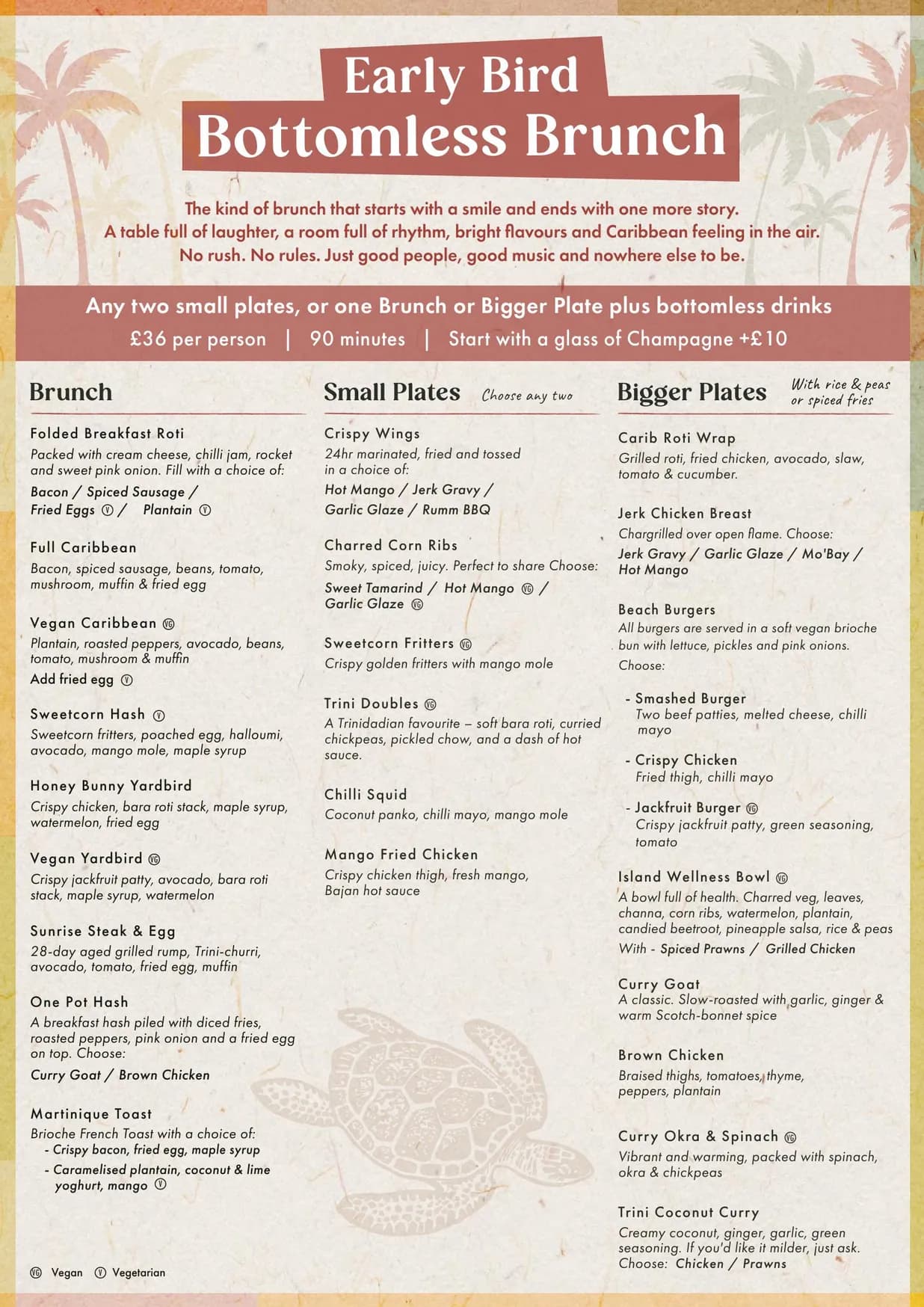 Turtle Bay menu, page 2