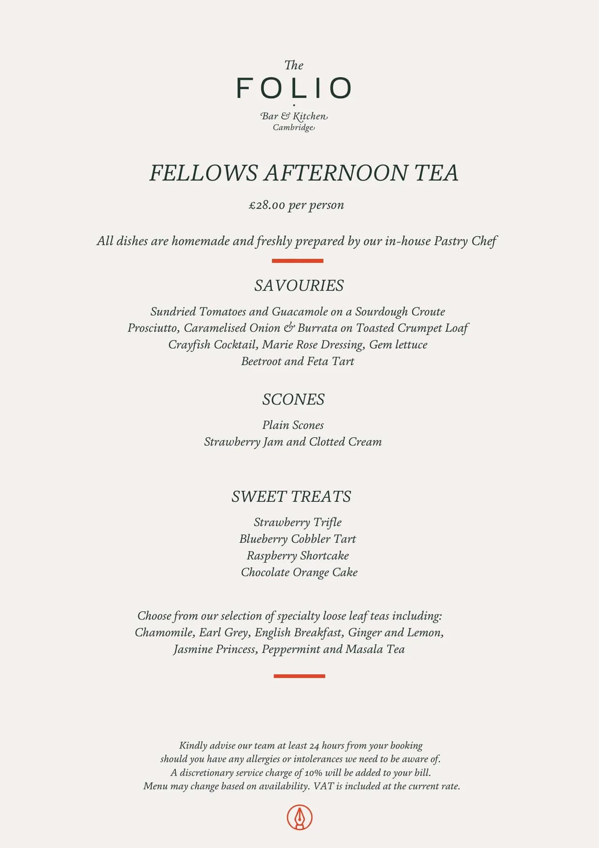 The Folio menu, page 6