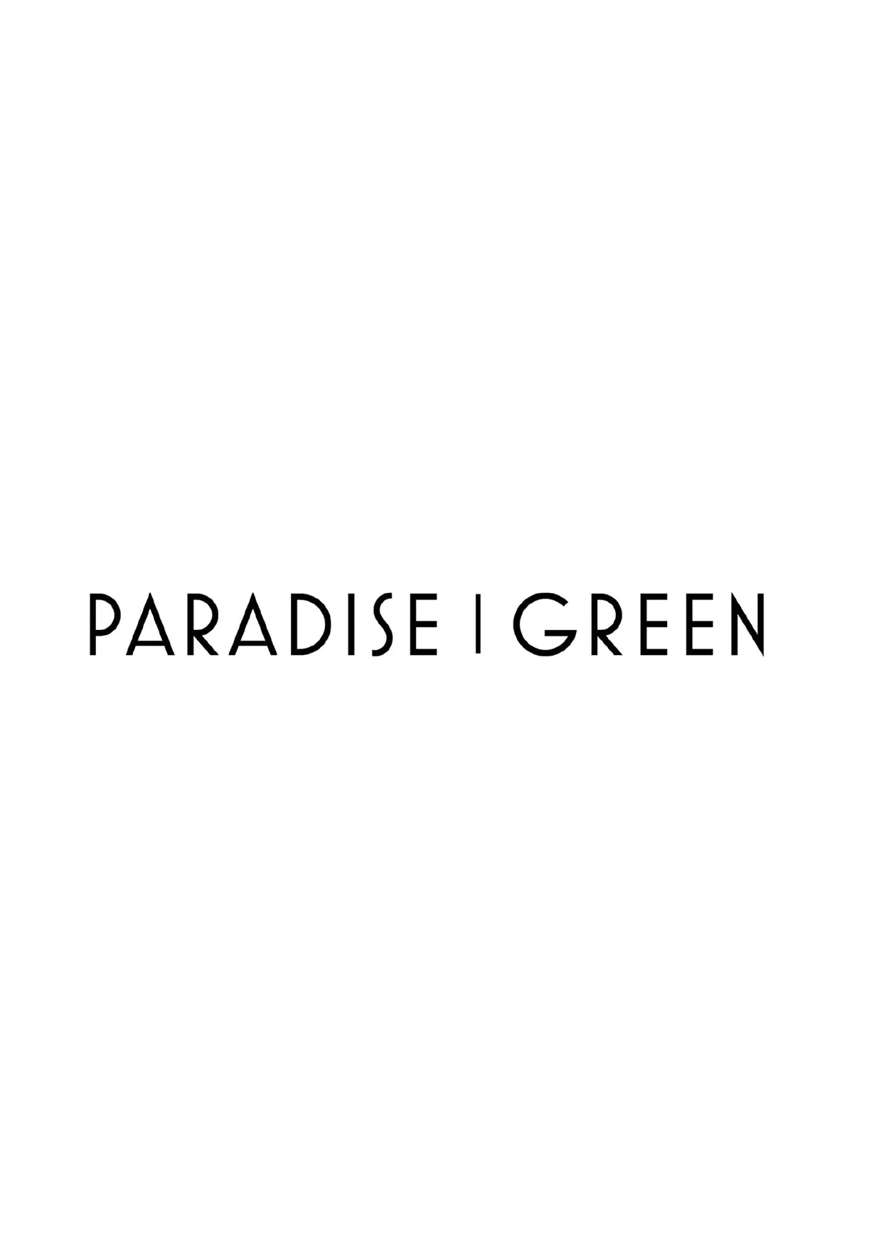 Paradise Green menu, page 1
