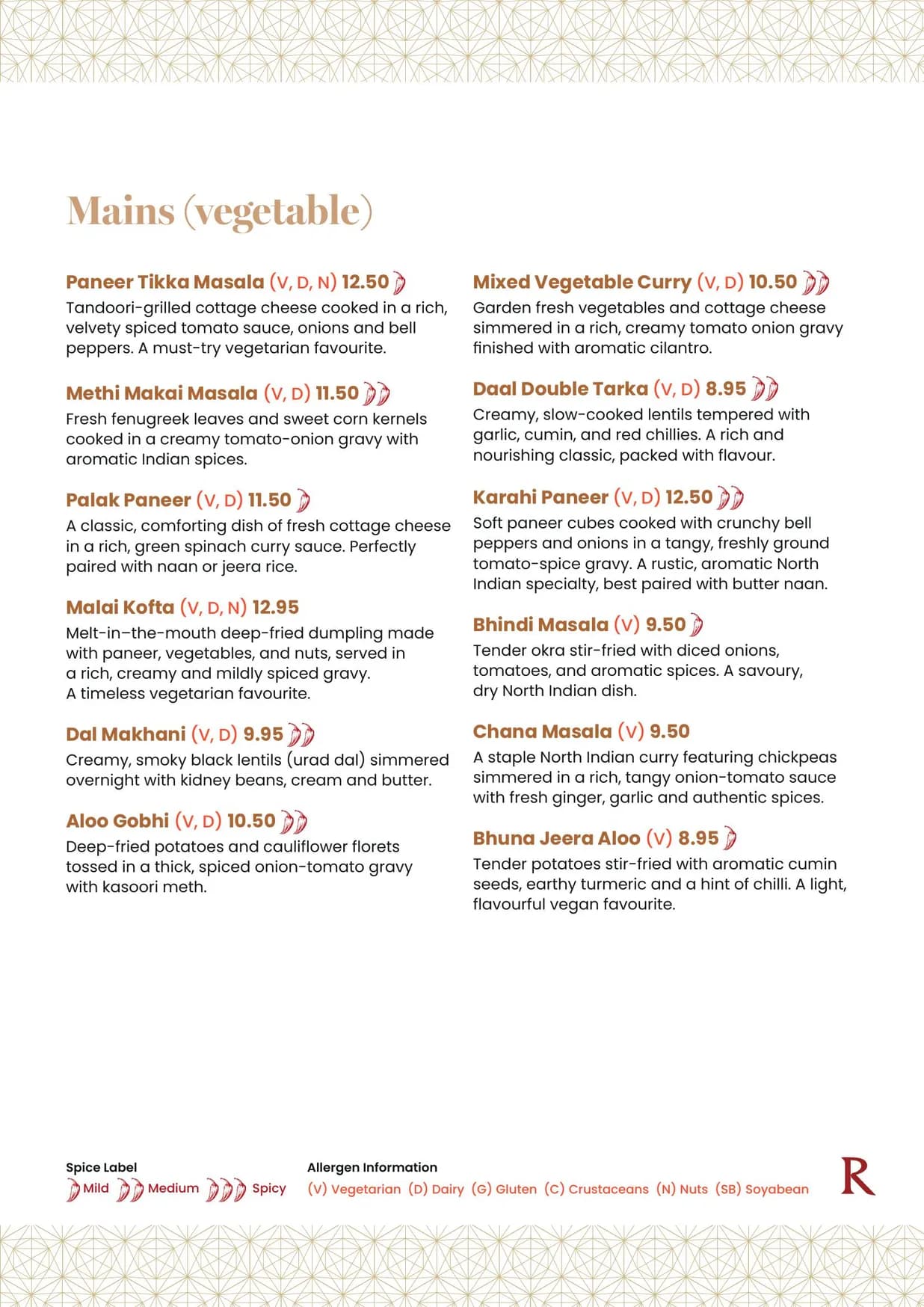 Reesa menu, page 8