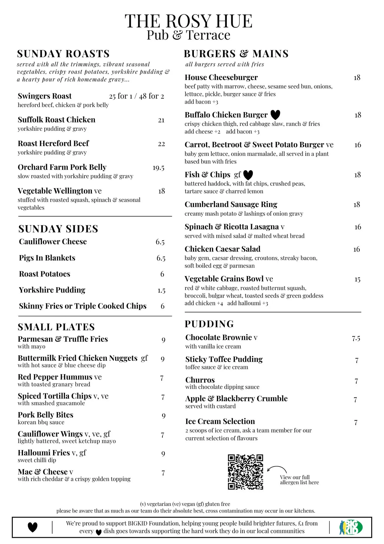 The Rosy Hue menu, page 4