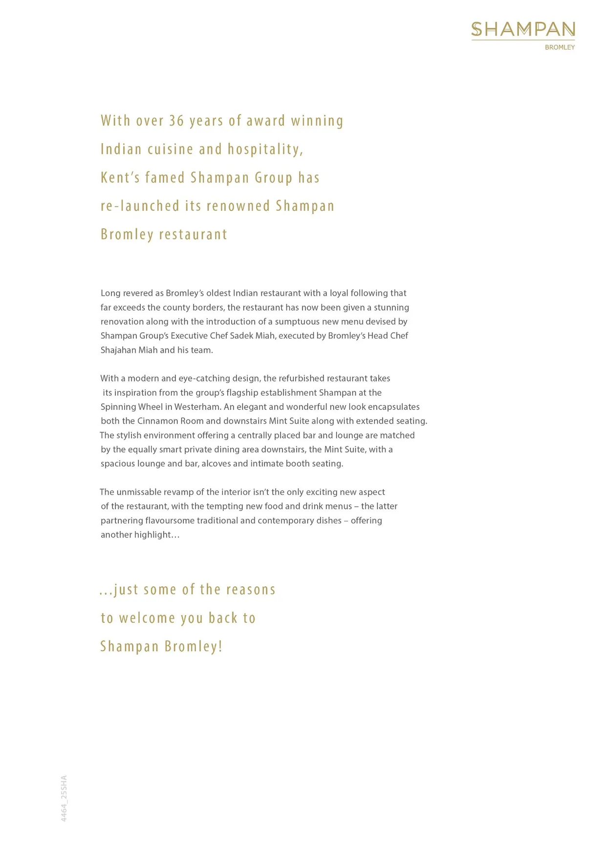 Shampan Bromley menu, page 1