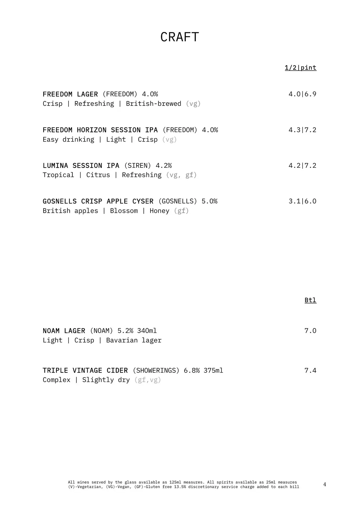 Peggy Jean at Riverside Green menu, page 6