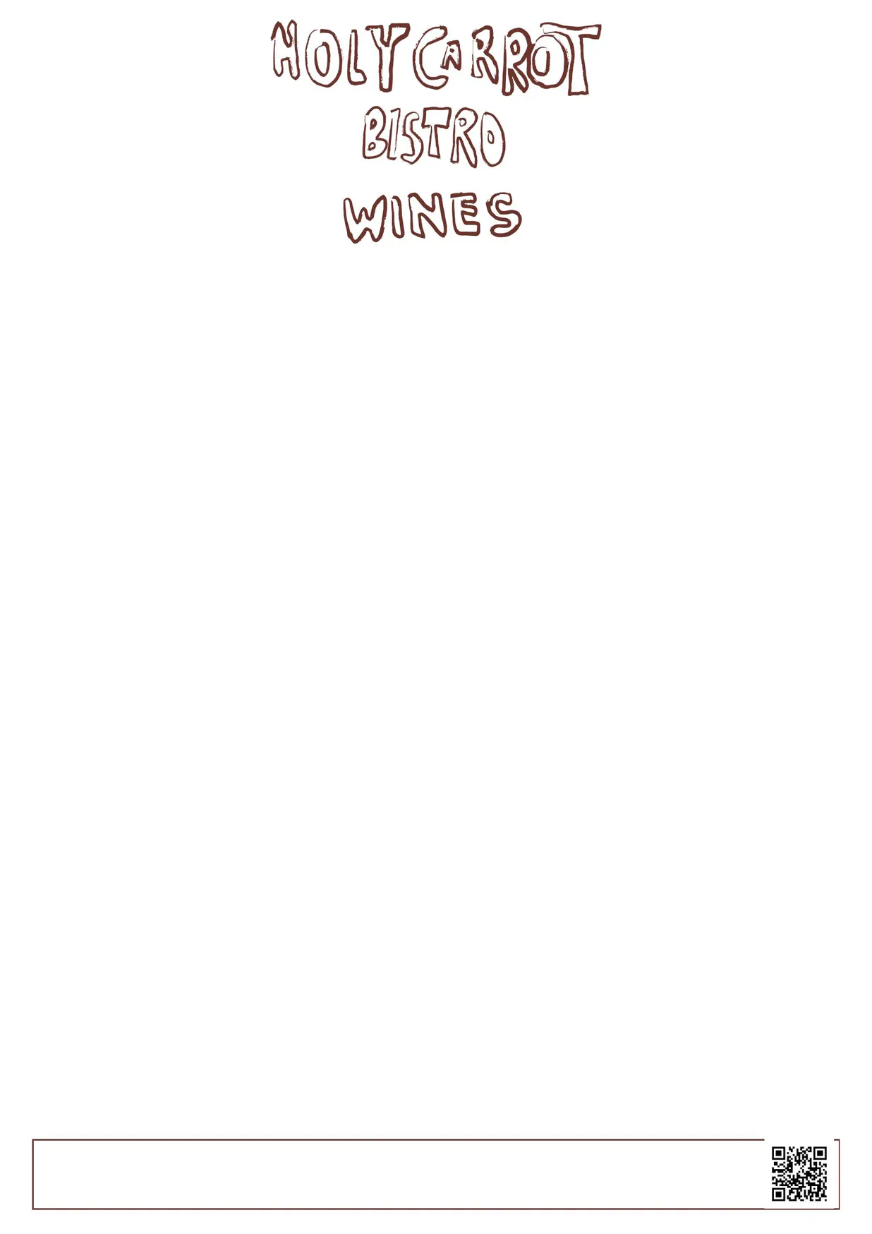 Holy Carrot menu, page 5
