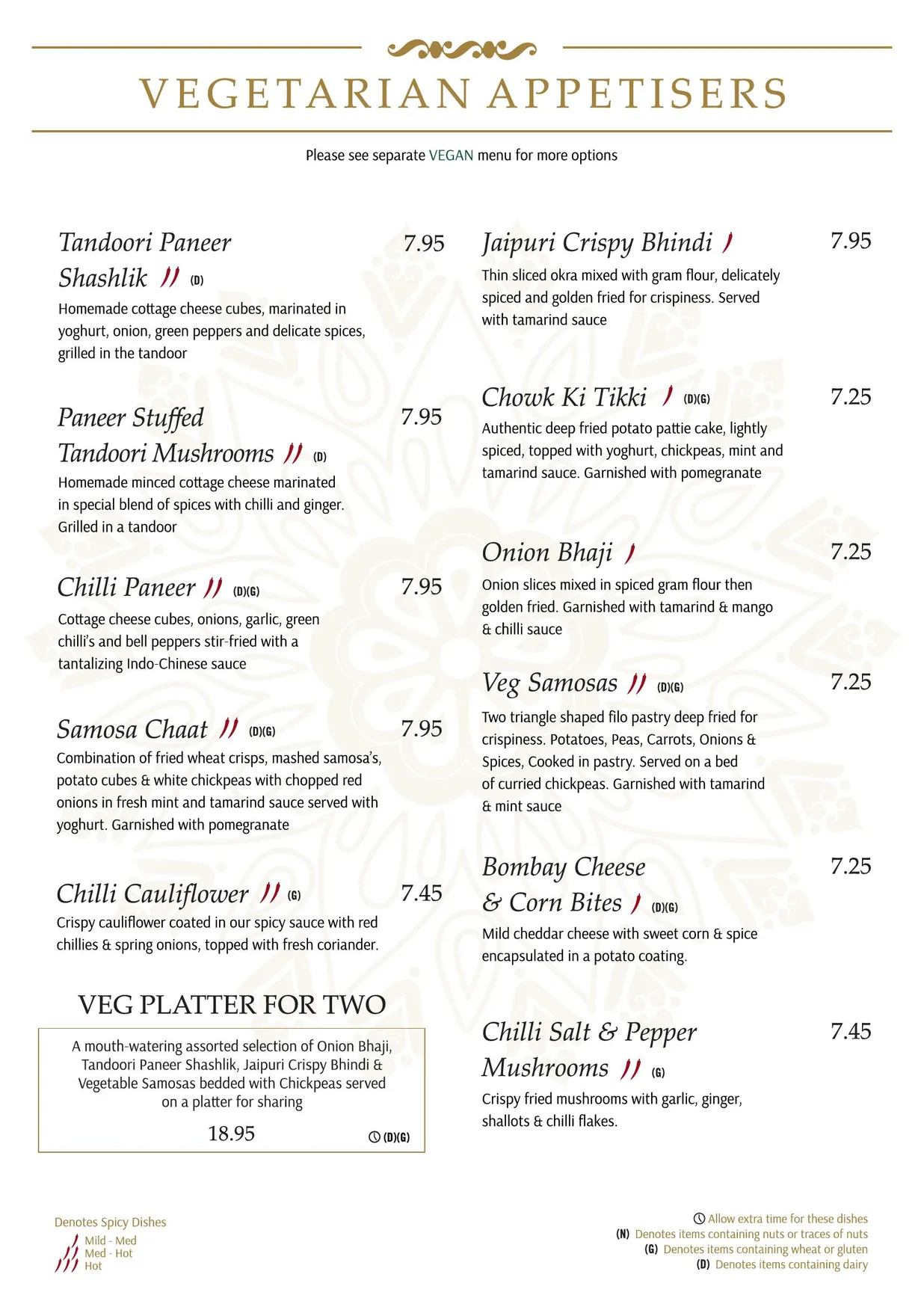 The Cumin Restaurant menu, page 5