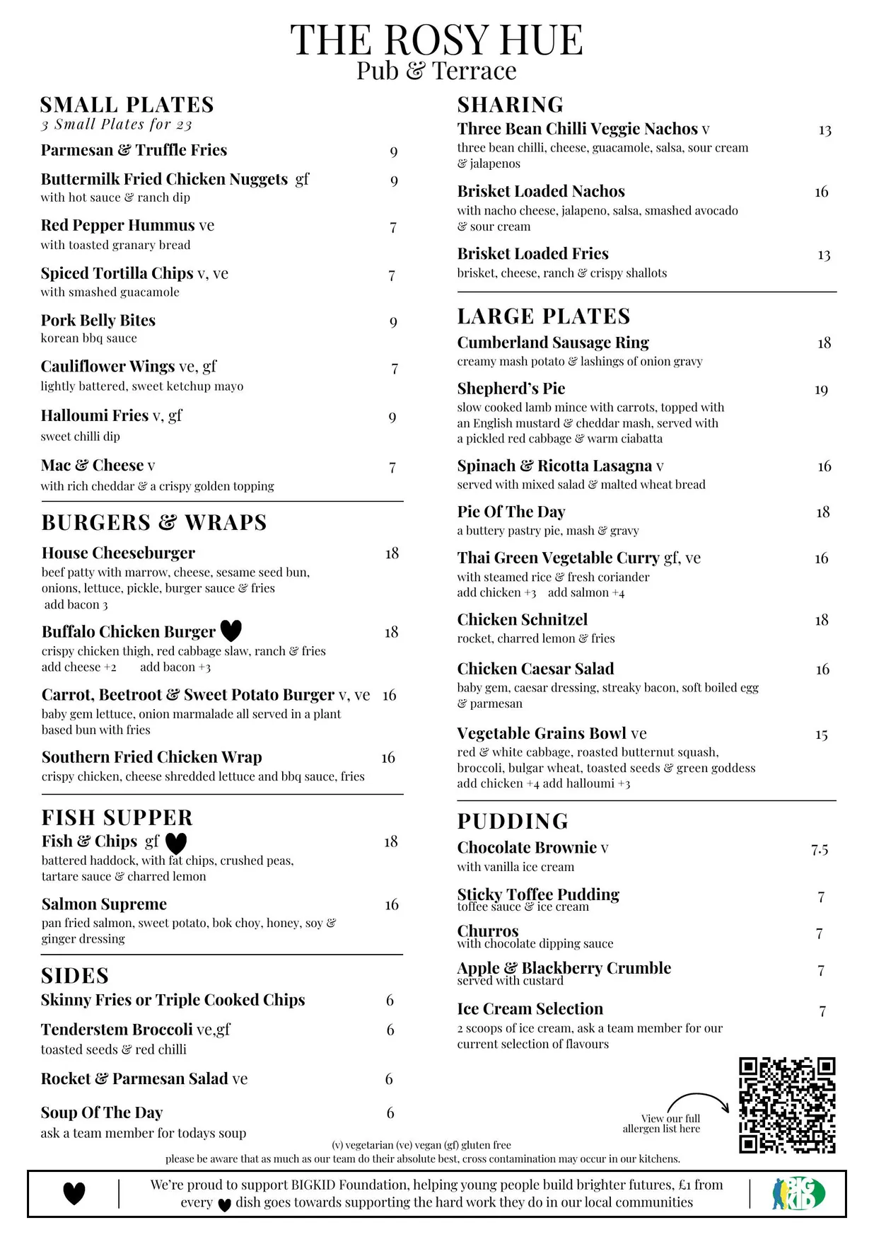 The Rosy Hue menu, page 3