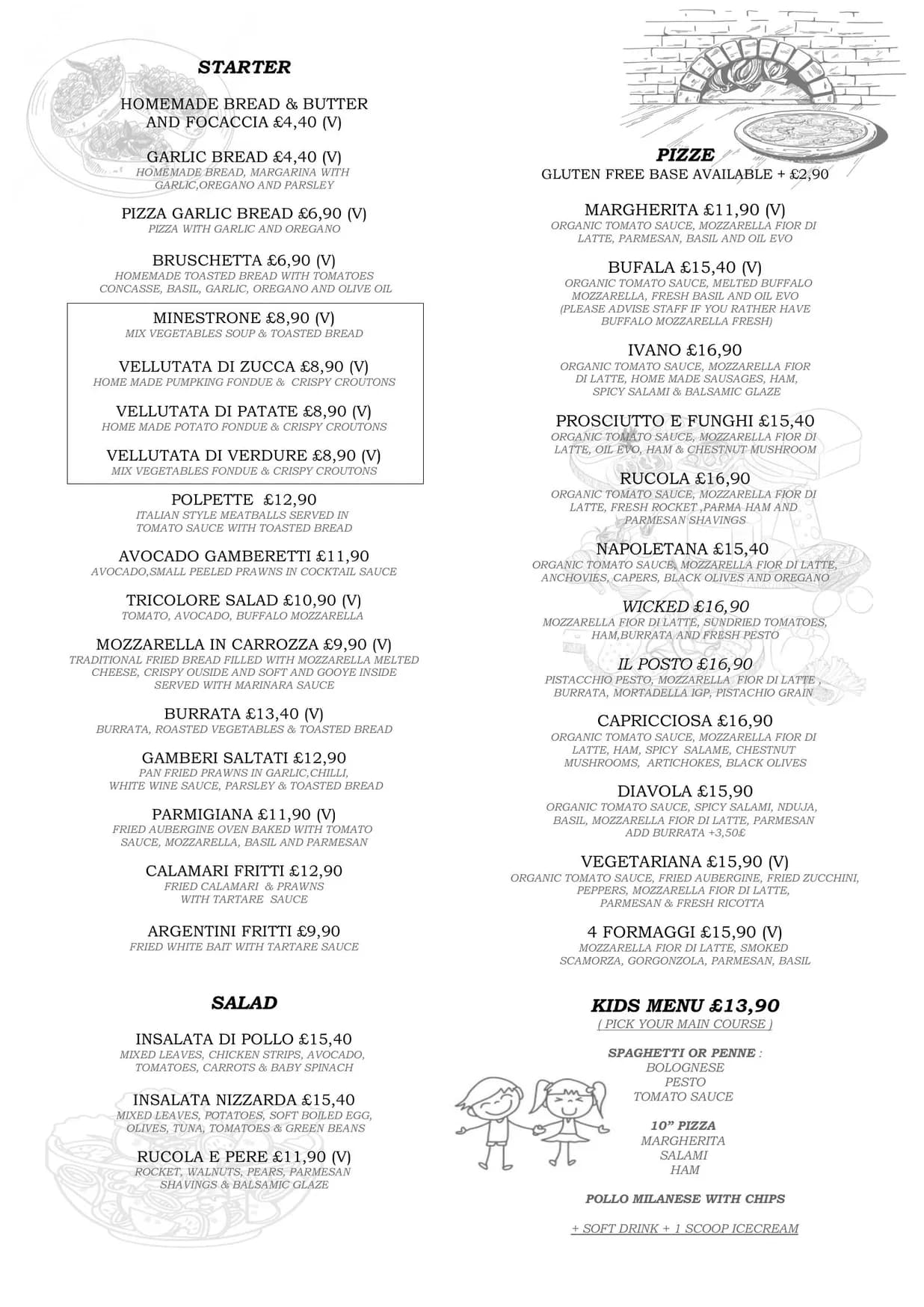 Il Posto menu, page 1