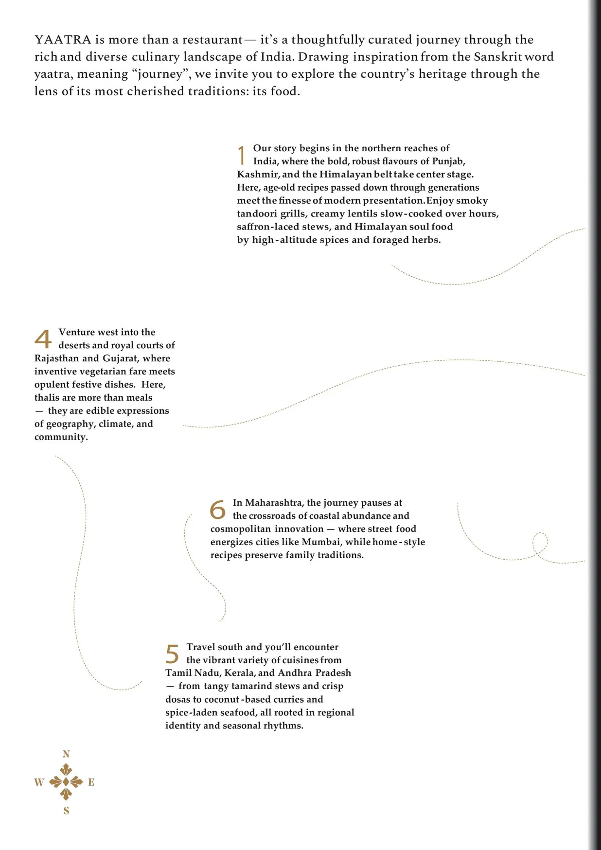 Yaatra menu, page 2
