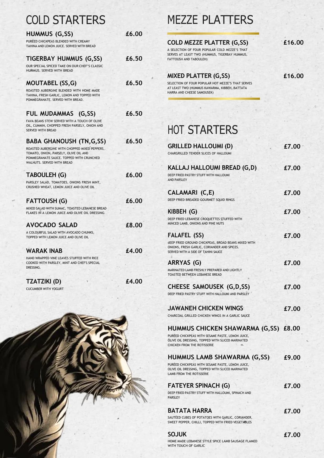 Namour menu, page 2