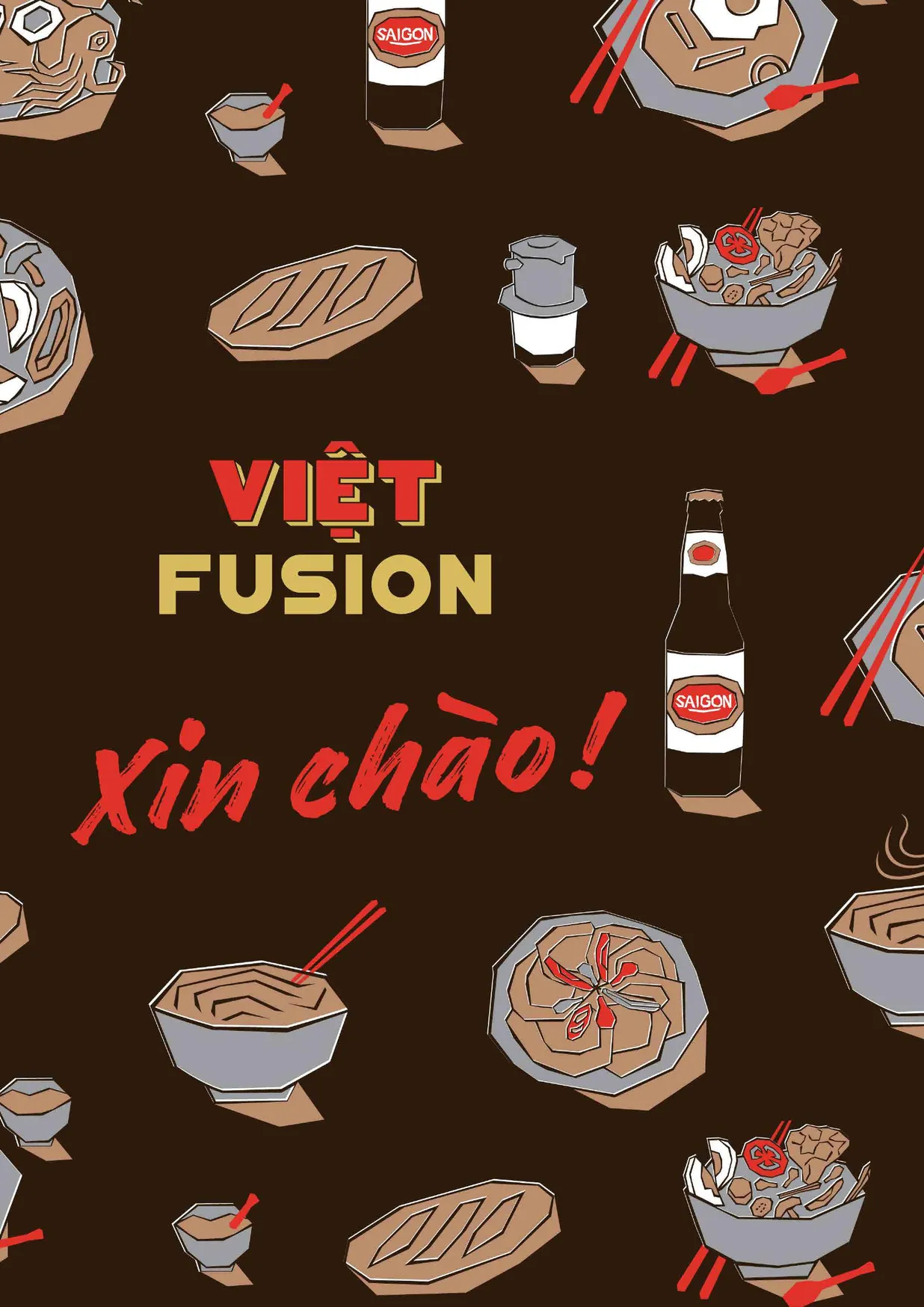 Viet Fusion menu, page 1