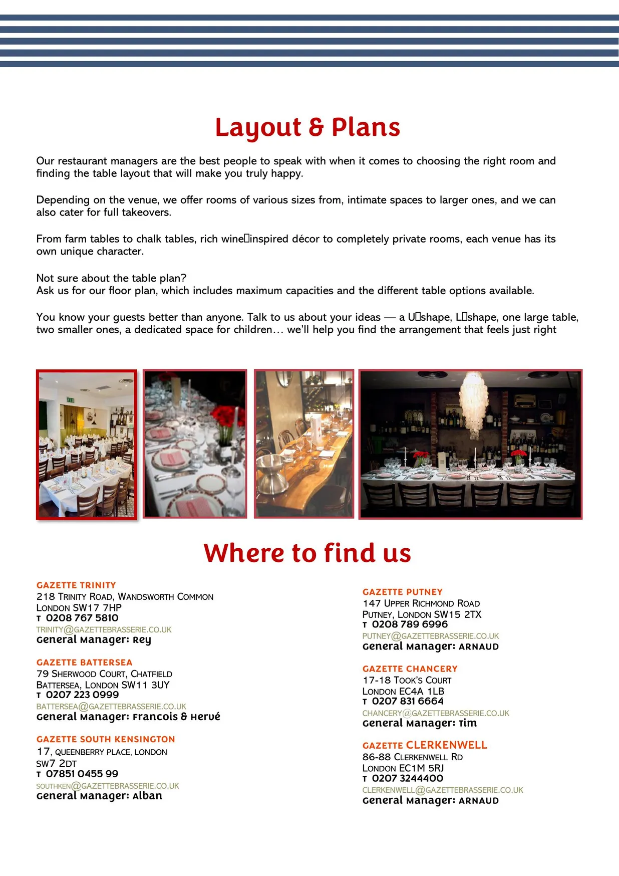 Gazette menu, page 11