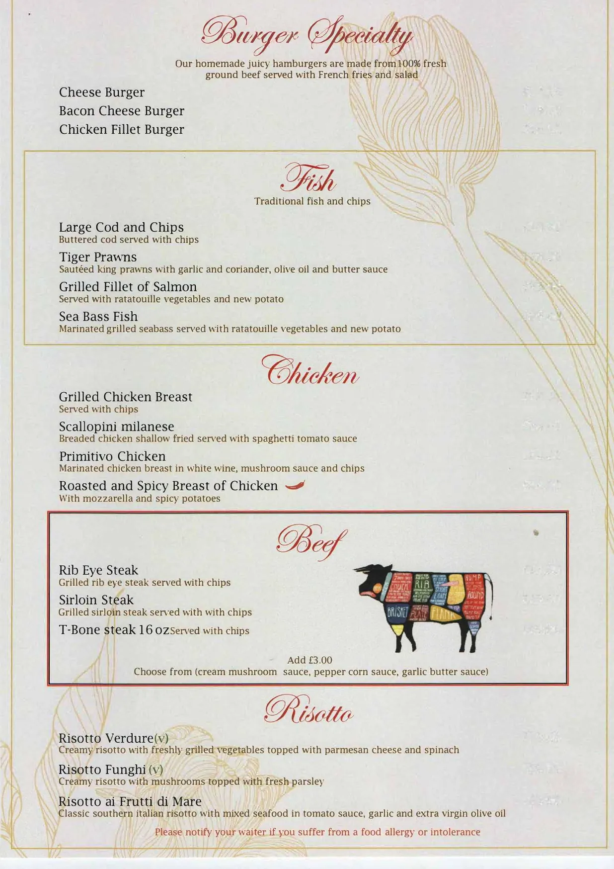 Little Italy menu, page 4