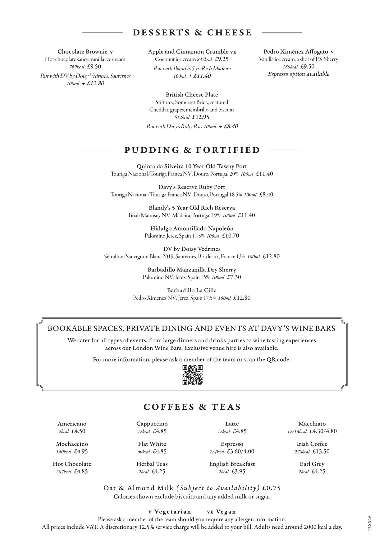 Mug House menu, page 2