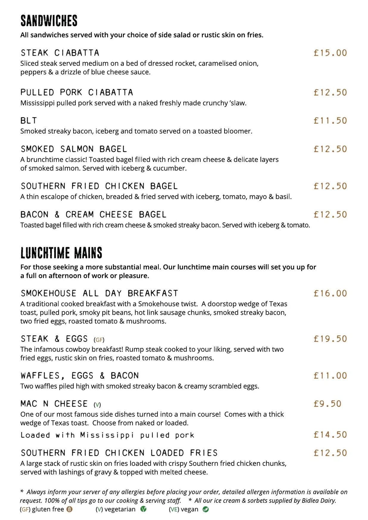 Smokehouse & Cellar menu, page 6