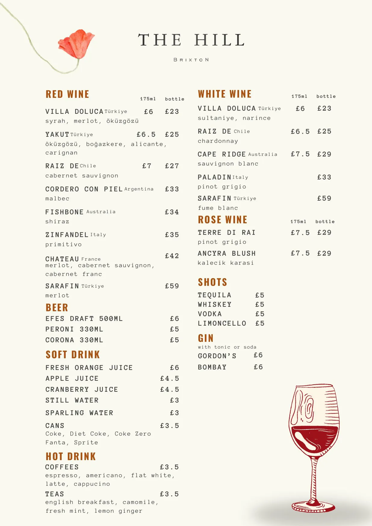 Cafe On The Hill menu, page 4