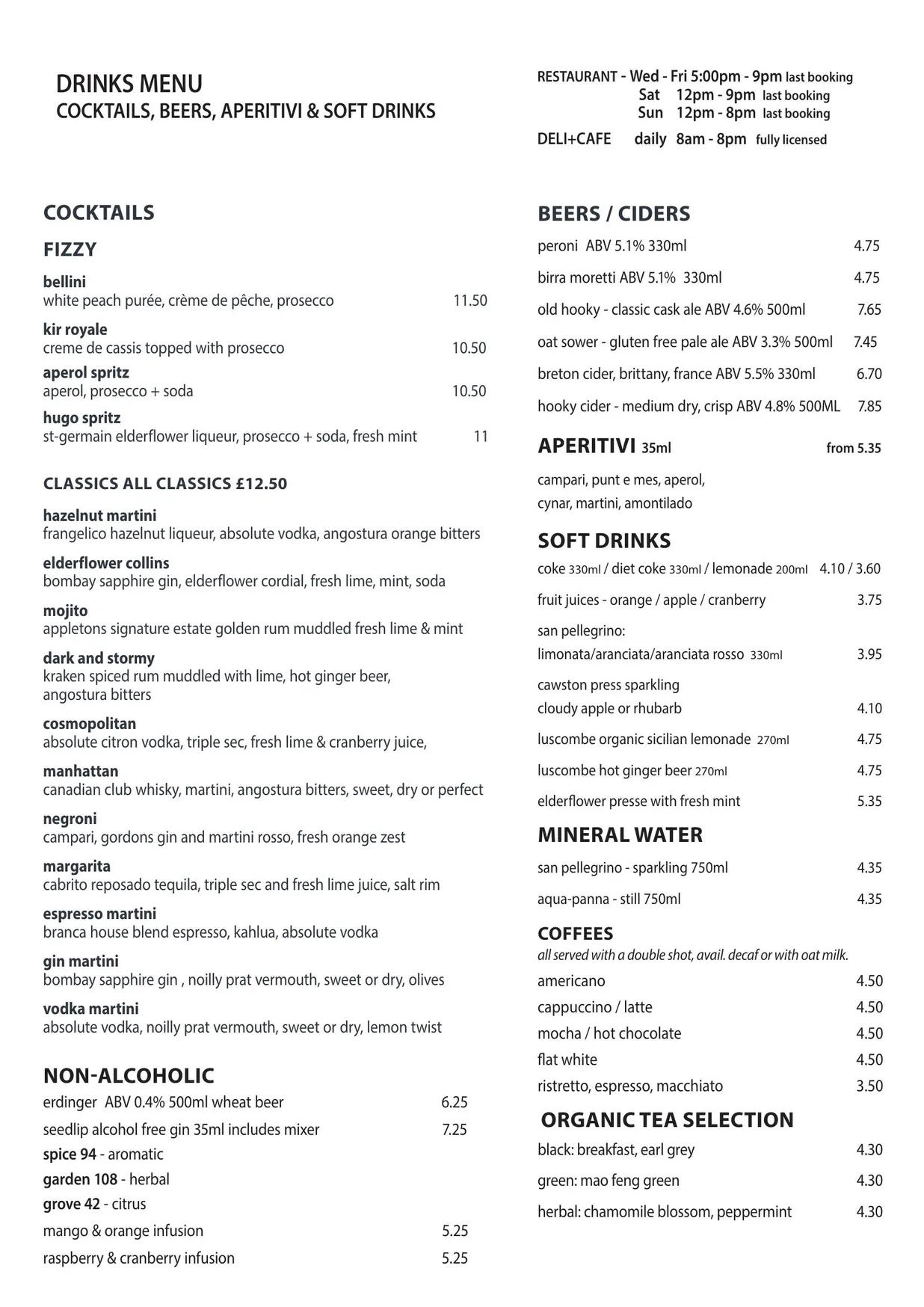 Branca menu, page 4