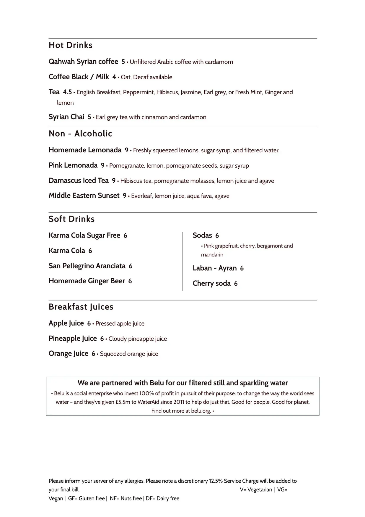 Imad's Syrian Kitchen menu, page 2