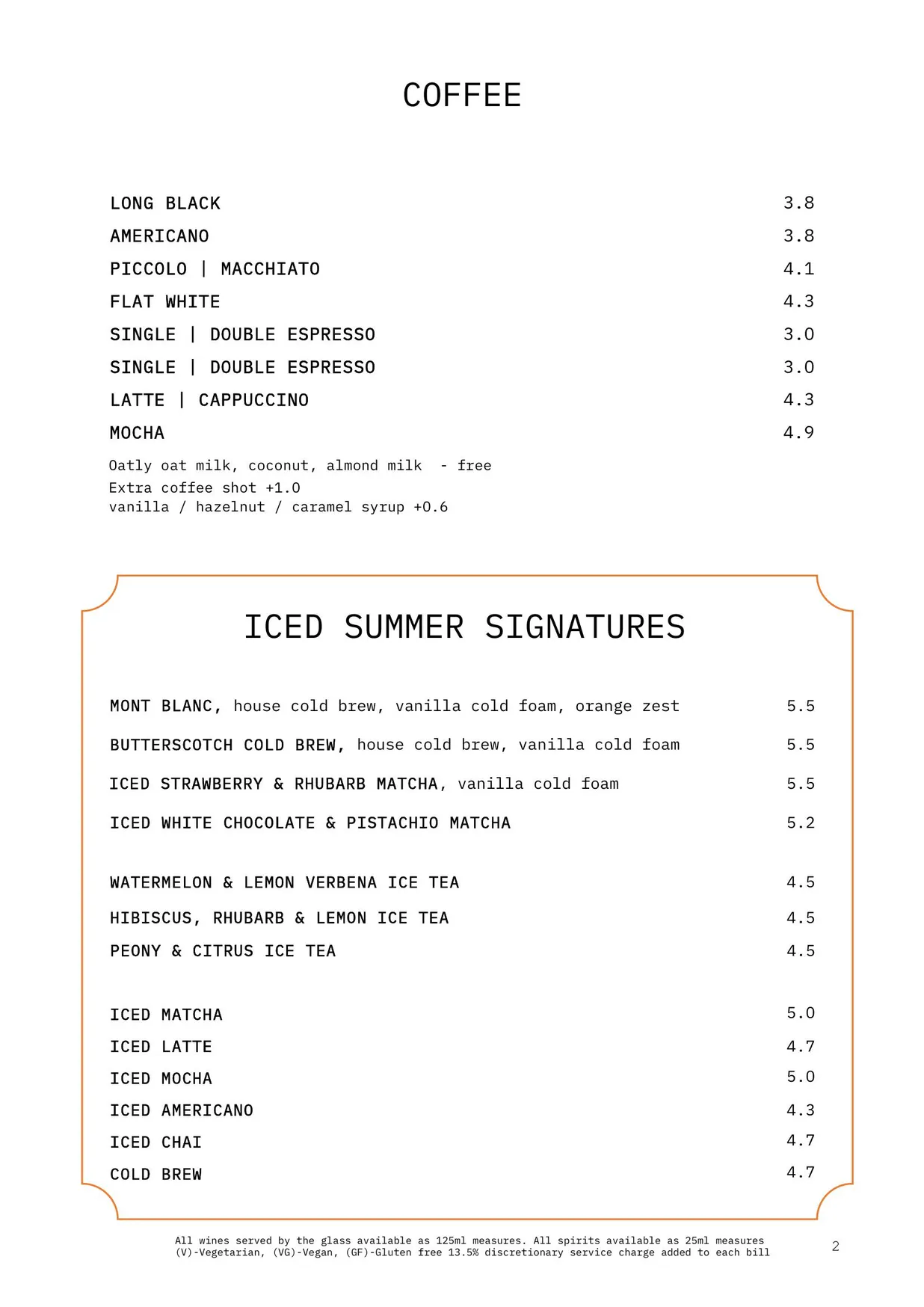 Peggy Jean at Riverside Green menu, page 4