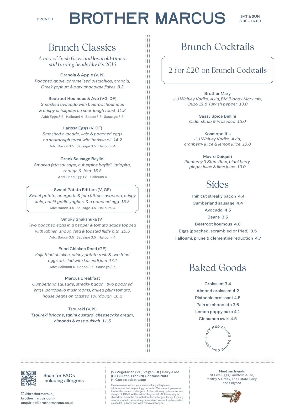 Brother Marcus Victoria menu, page 2
