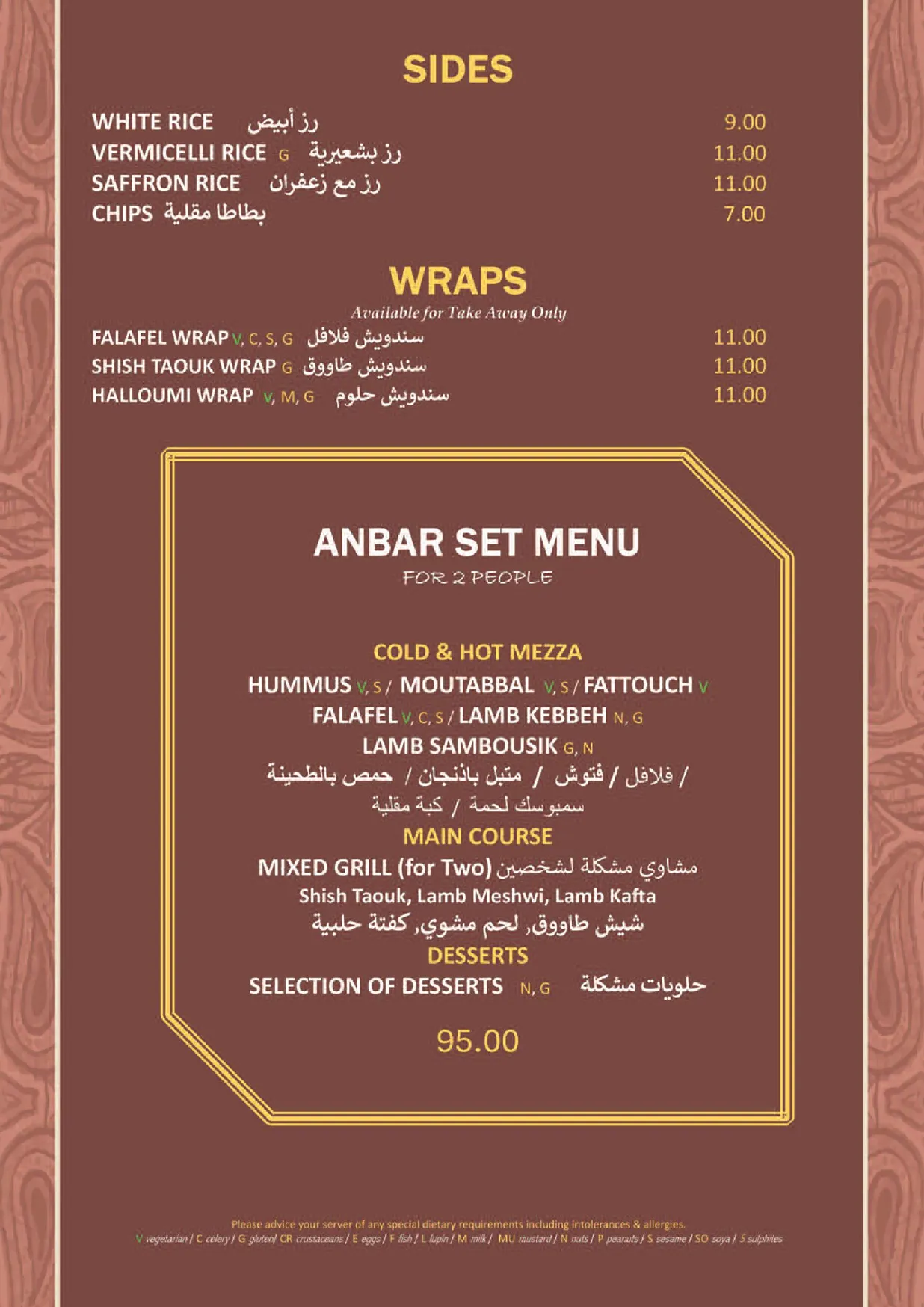 Anbar menu, page 7