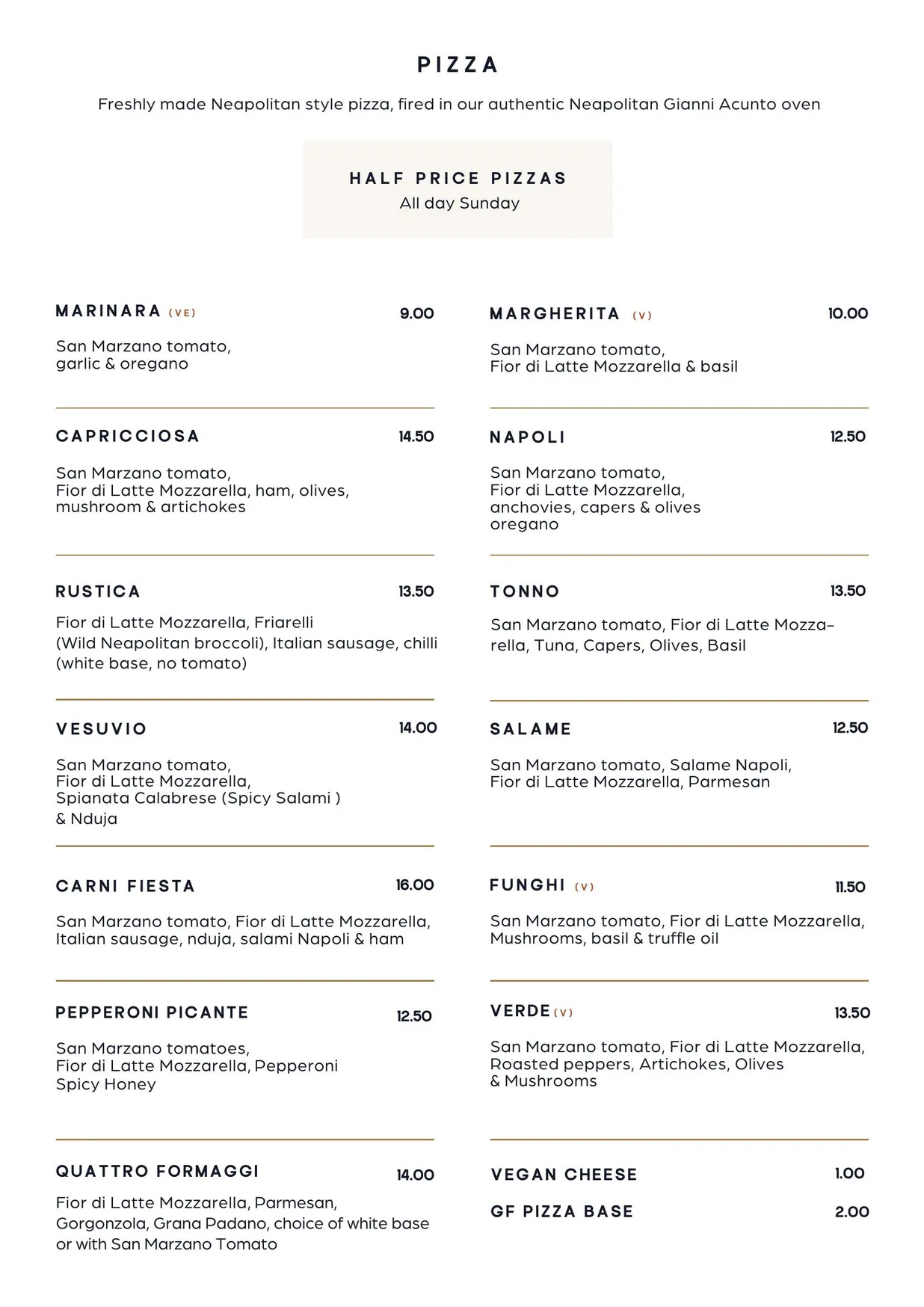 Grappa menu, page 4
