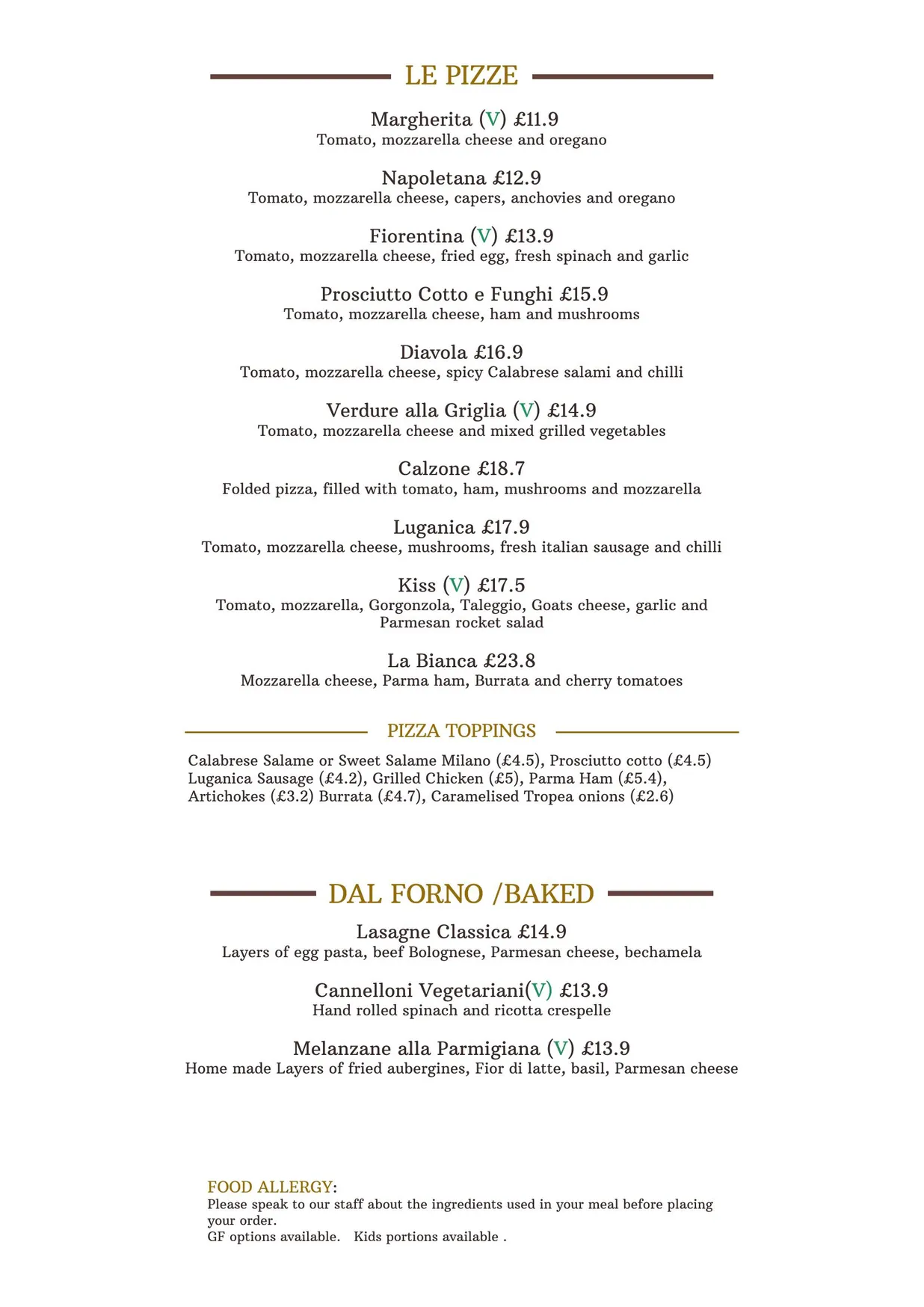 Pierino menu, page 2