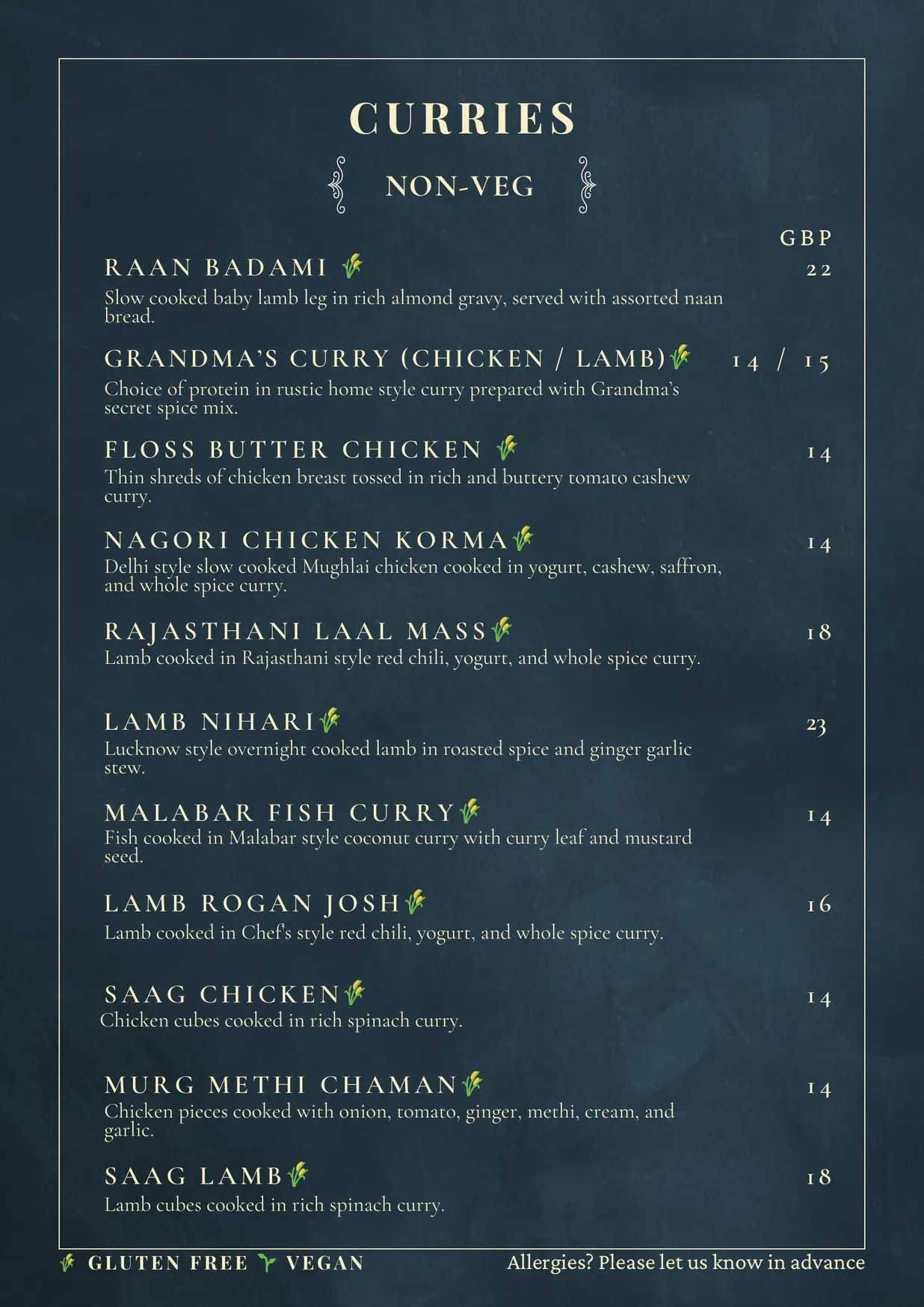 Mezwaani menu, page 12