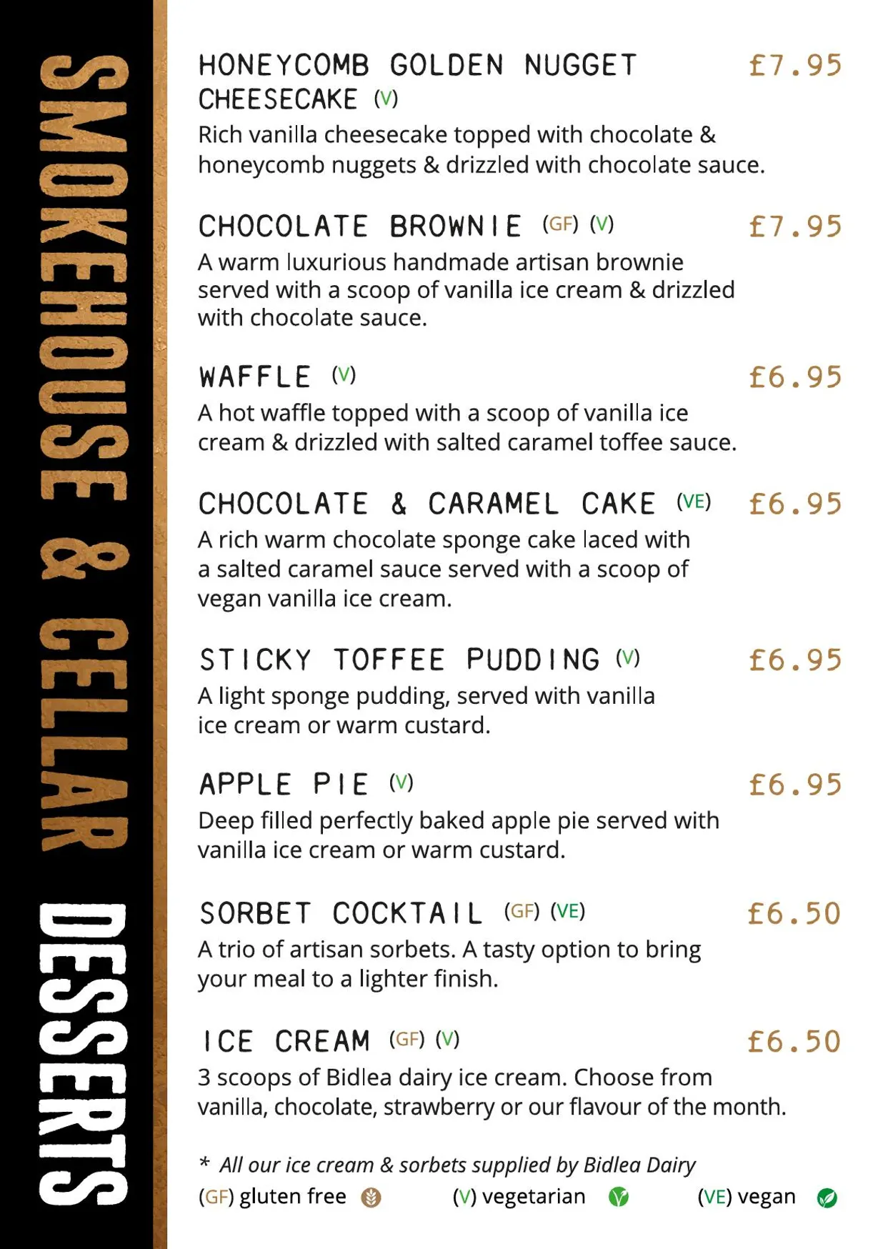 Smokehouse & Cellar menu, page 3