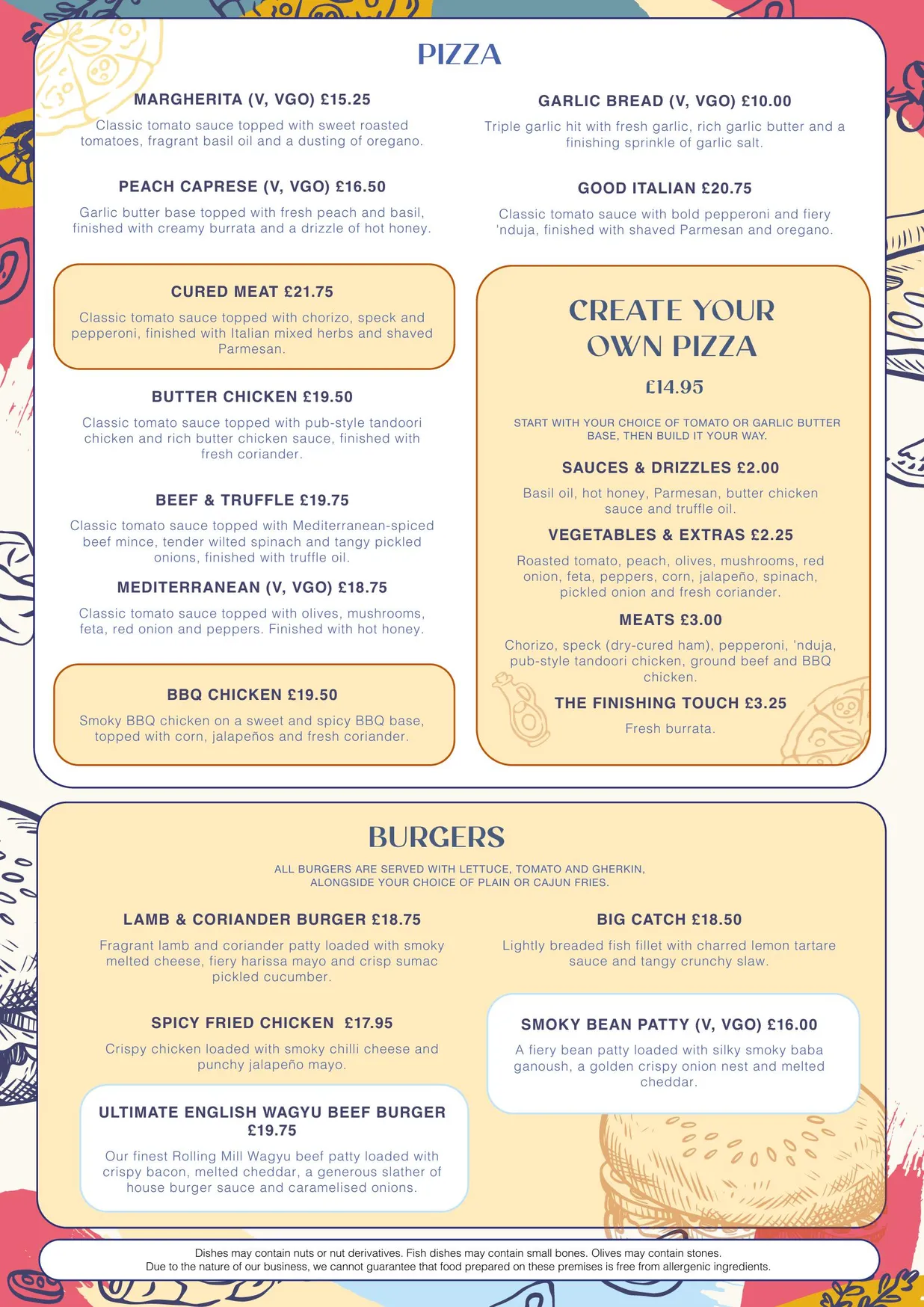 The Rolling Mill menu, page 5