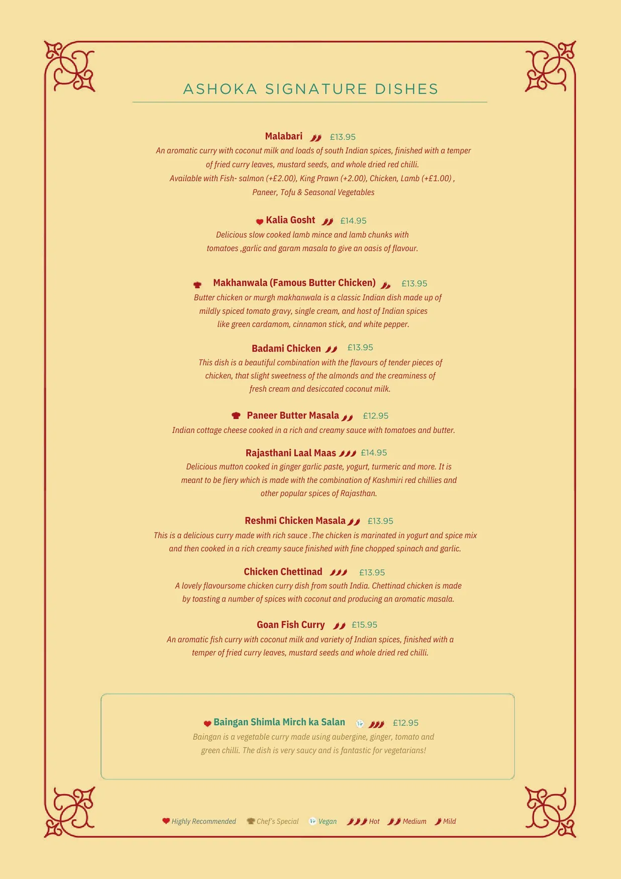 Ashoka Southside menu, page 5