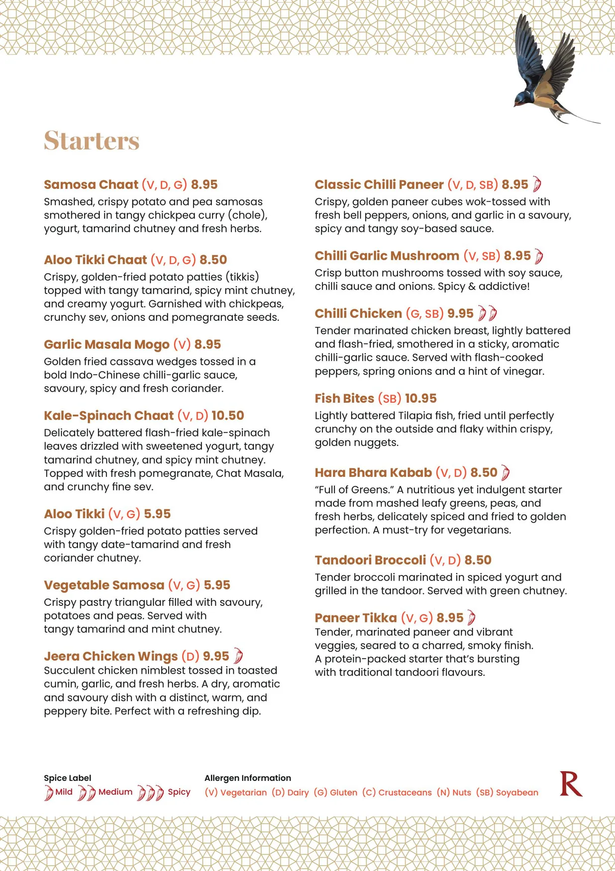 Reesa menu, page 5