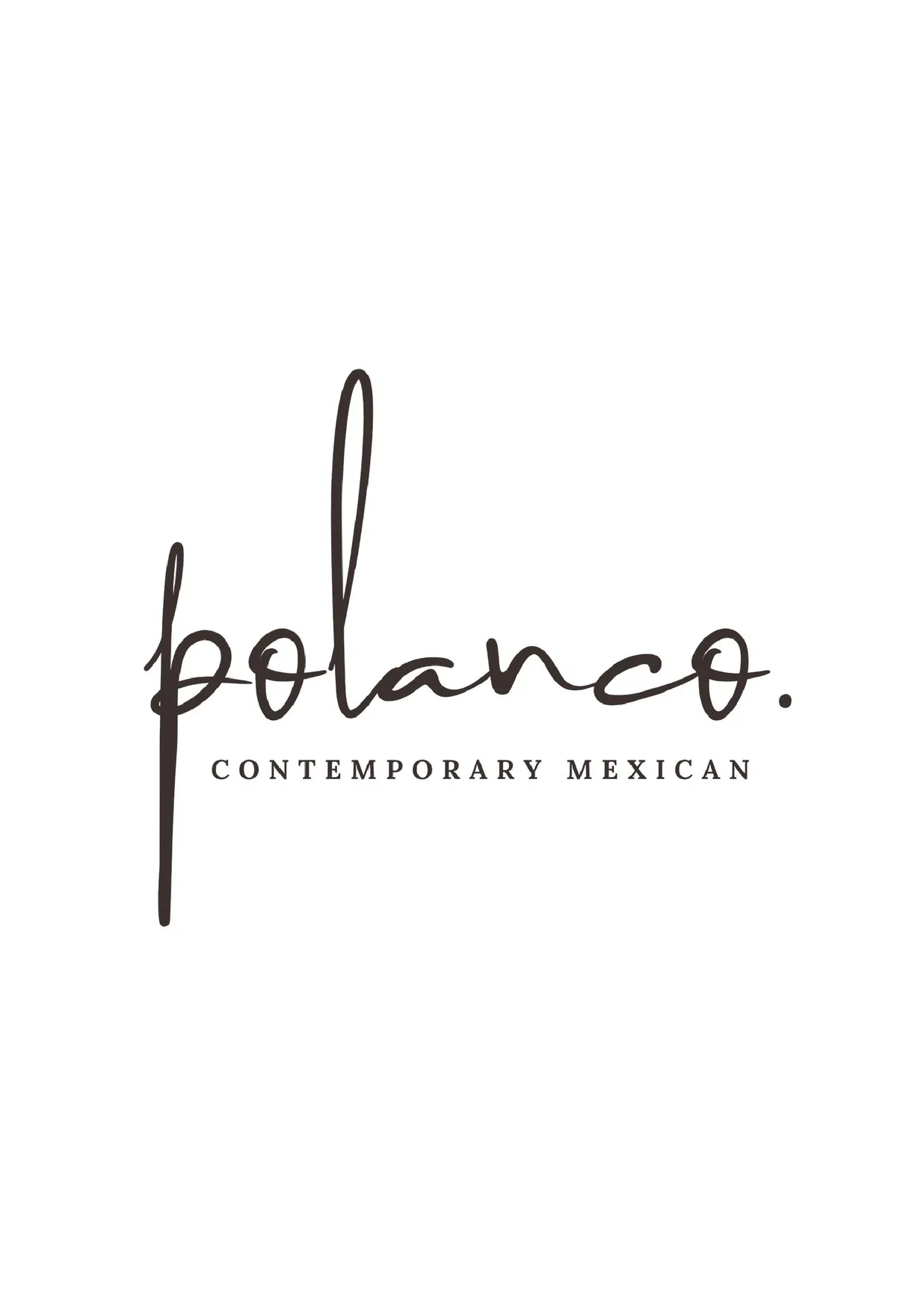Polanco Mexican Restaurant menu, page 1