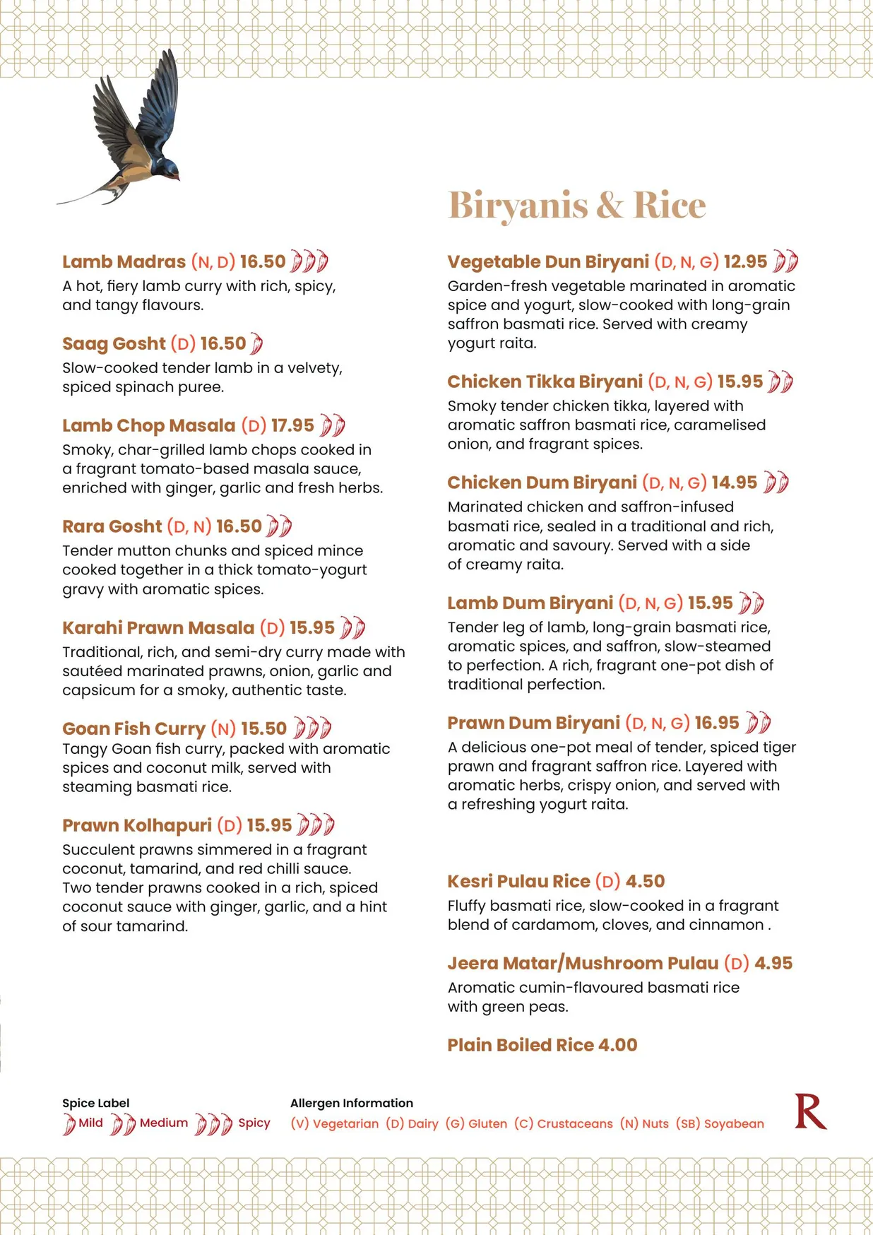 Reesa menu, page 10