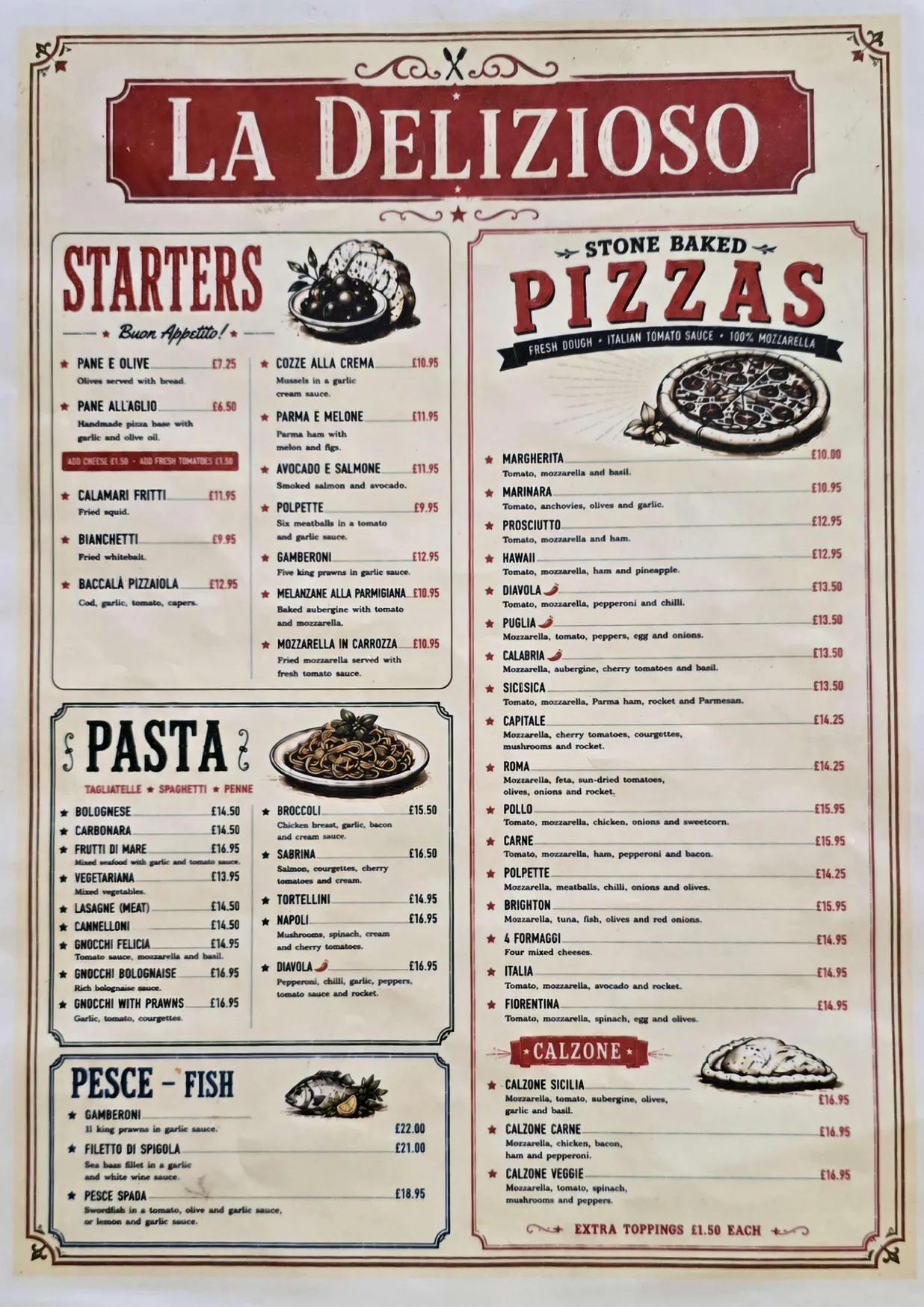 Delizioso menu, page 1