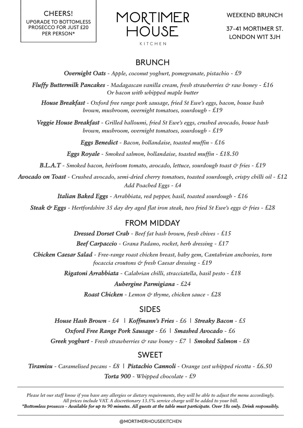 Mortimer House Kitchen menu, page 2