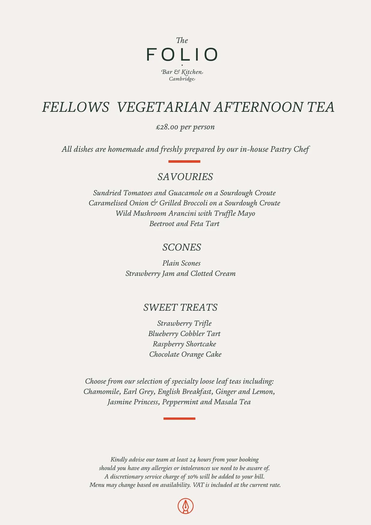 The Folio menu, page 8