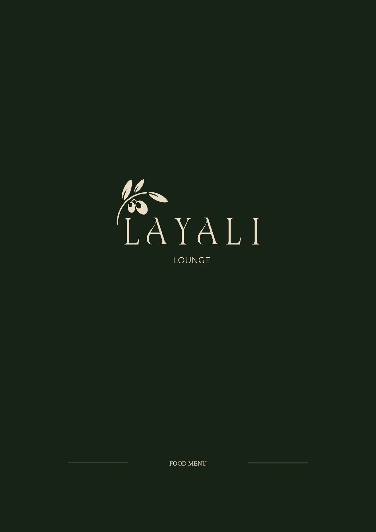 Layali Lounge menu, page 1