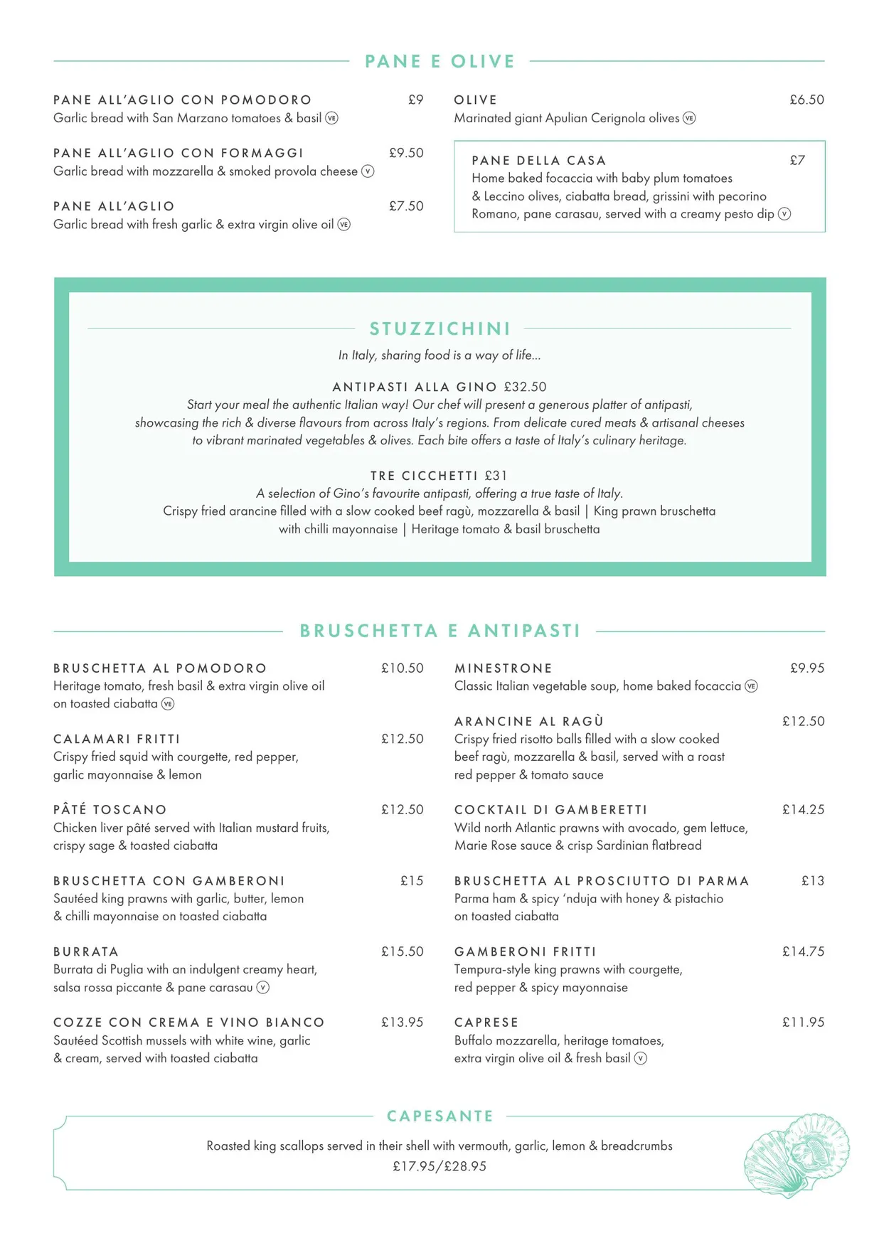 Gino D'Acampo Manchester menu, page 4