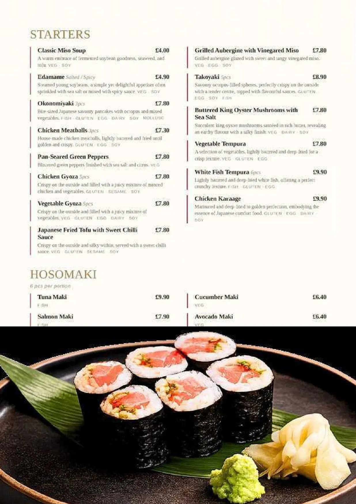 Akatuki menu, page 2