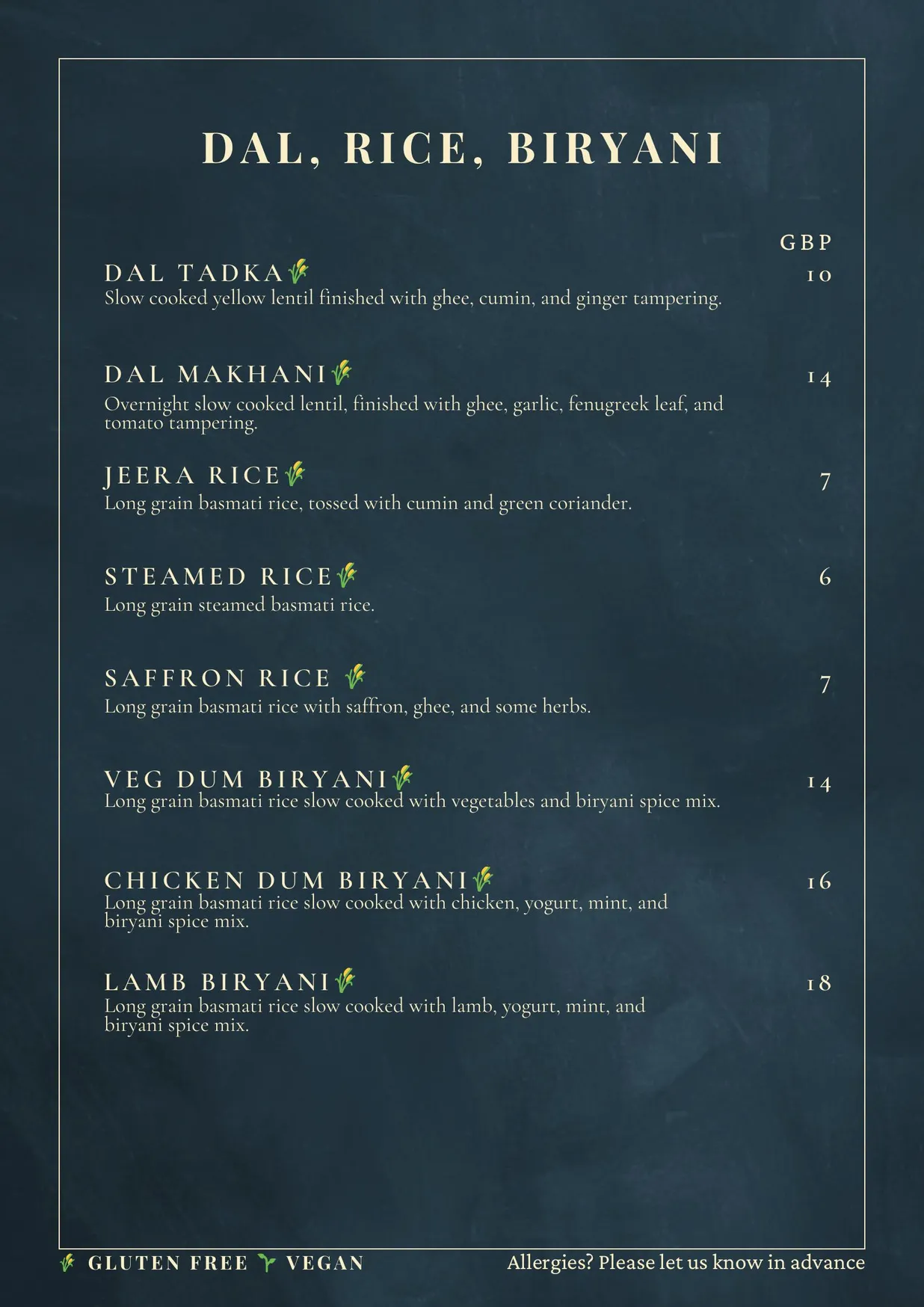 Mezwaani menu, page 14