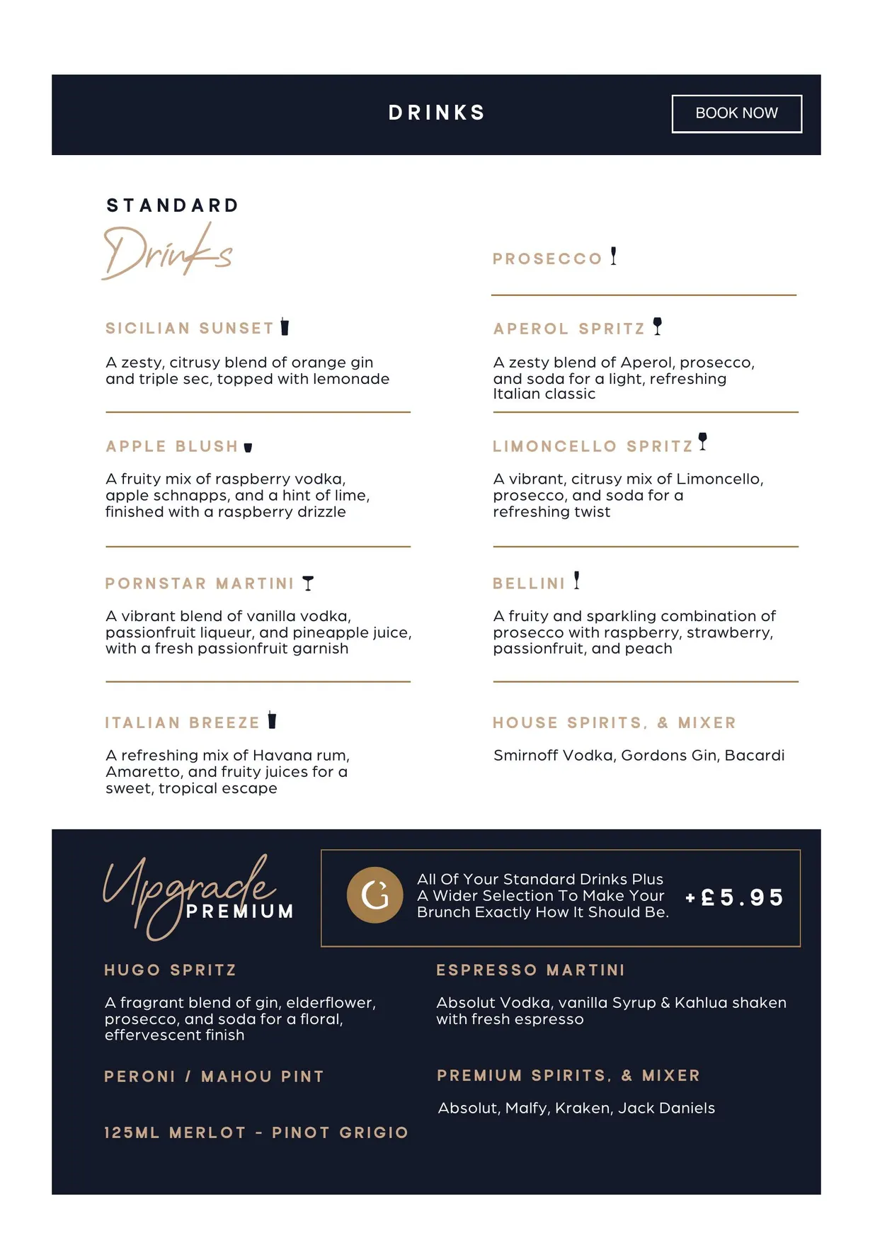 Grappa menu, page 10