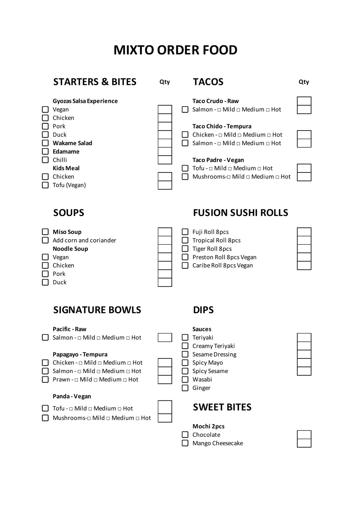 Mixto! menu, page 3