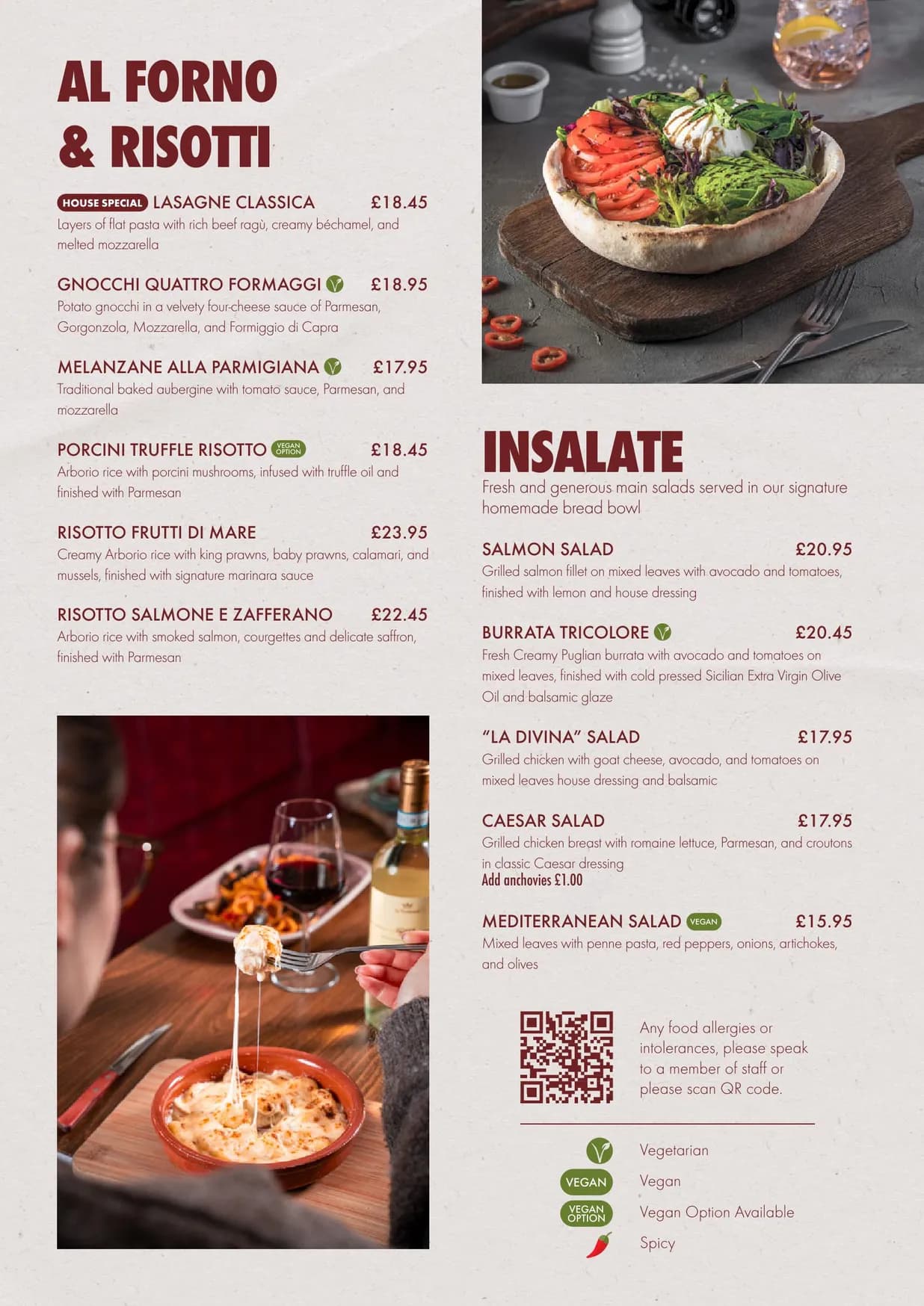 La Divina menu, page 4