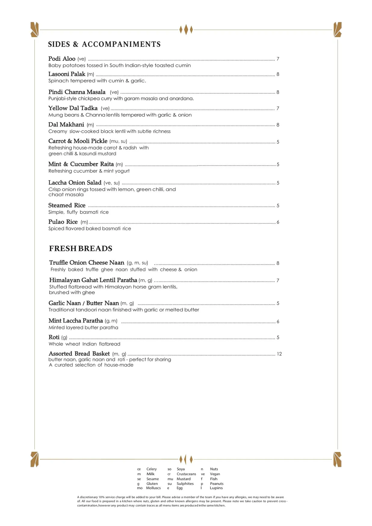 Yaatra menu, page 6