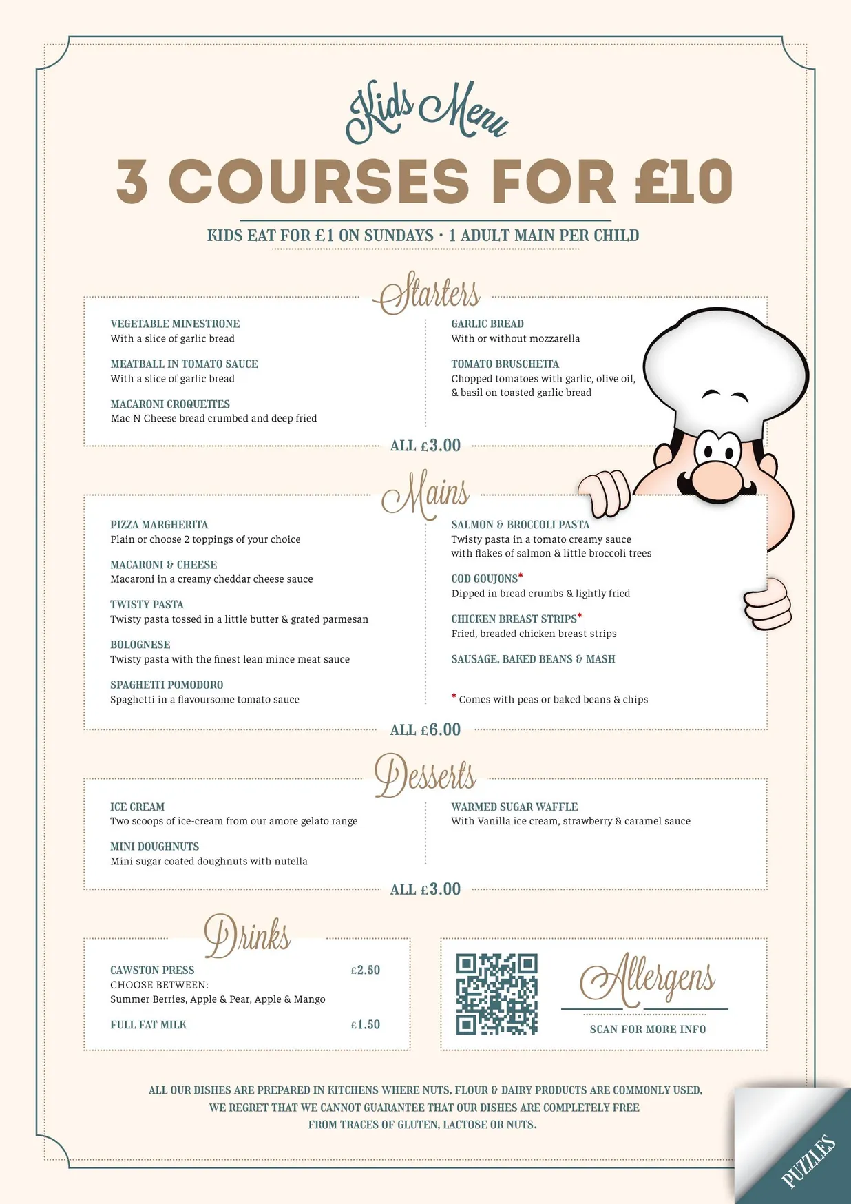 Vittoria on the Walk menu, page 6