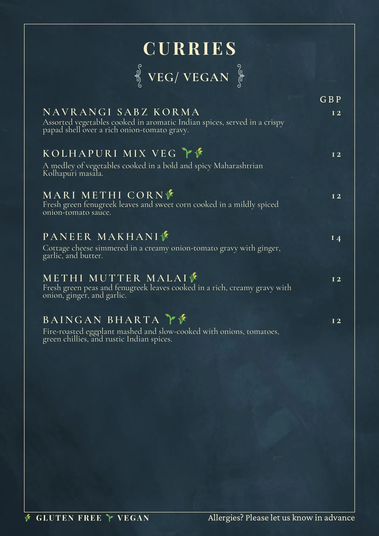 Mezwaani menu, page 11