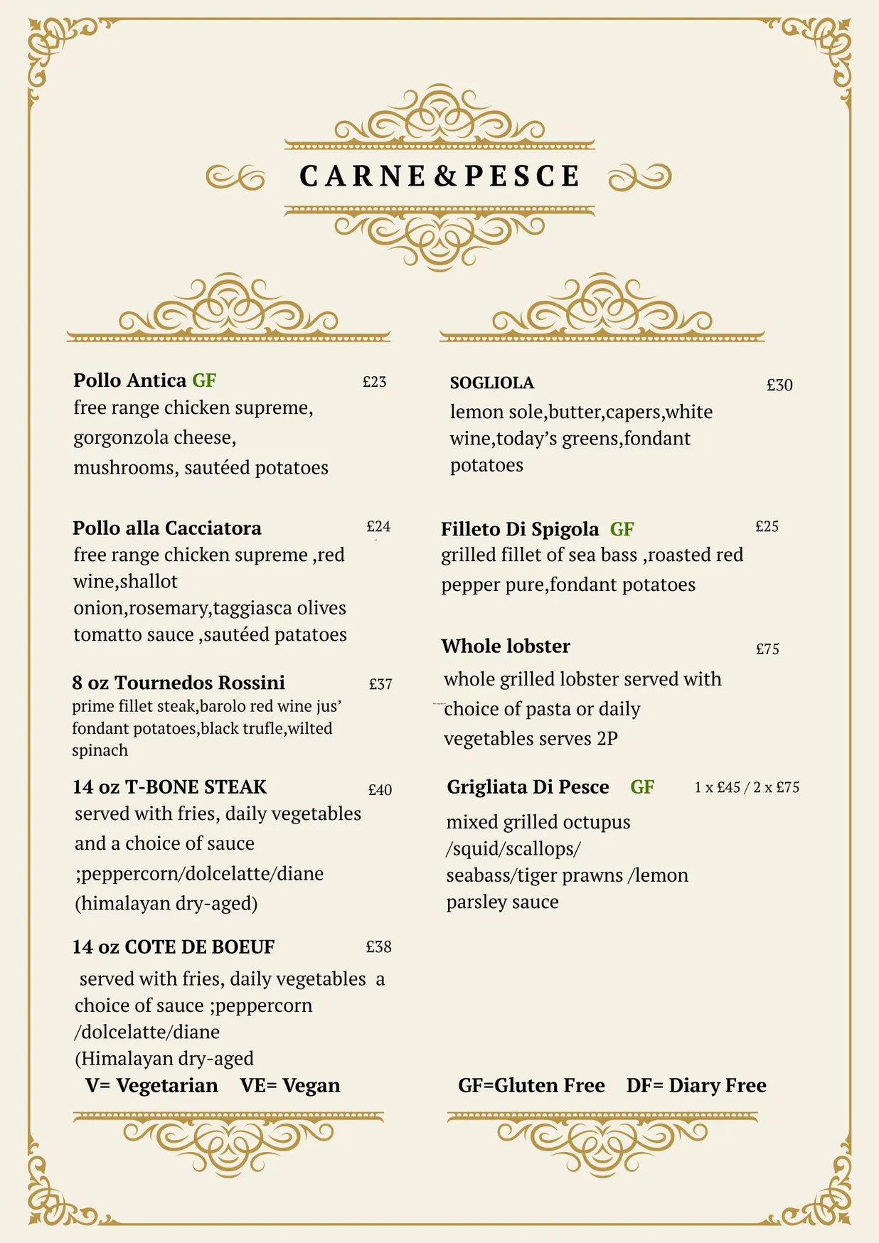 Antica menu, page 4