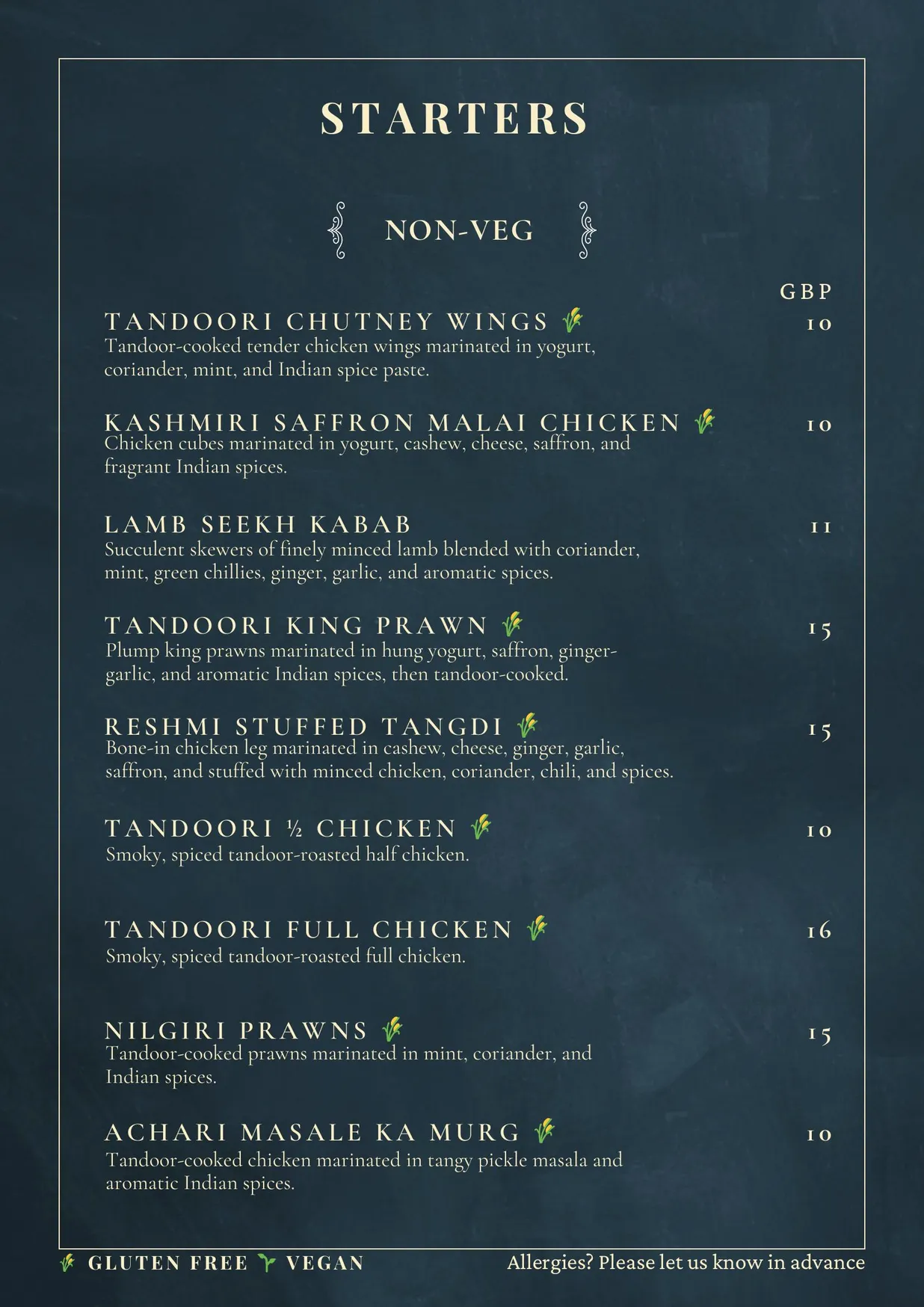 Mezwaani menu, page 6