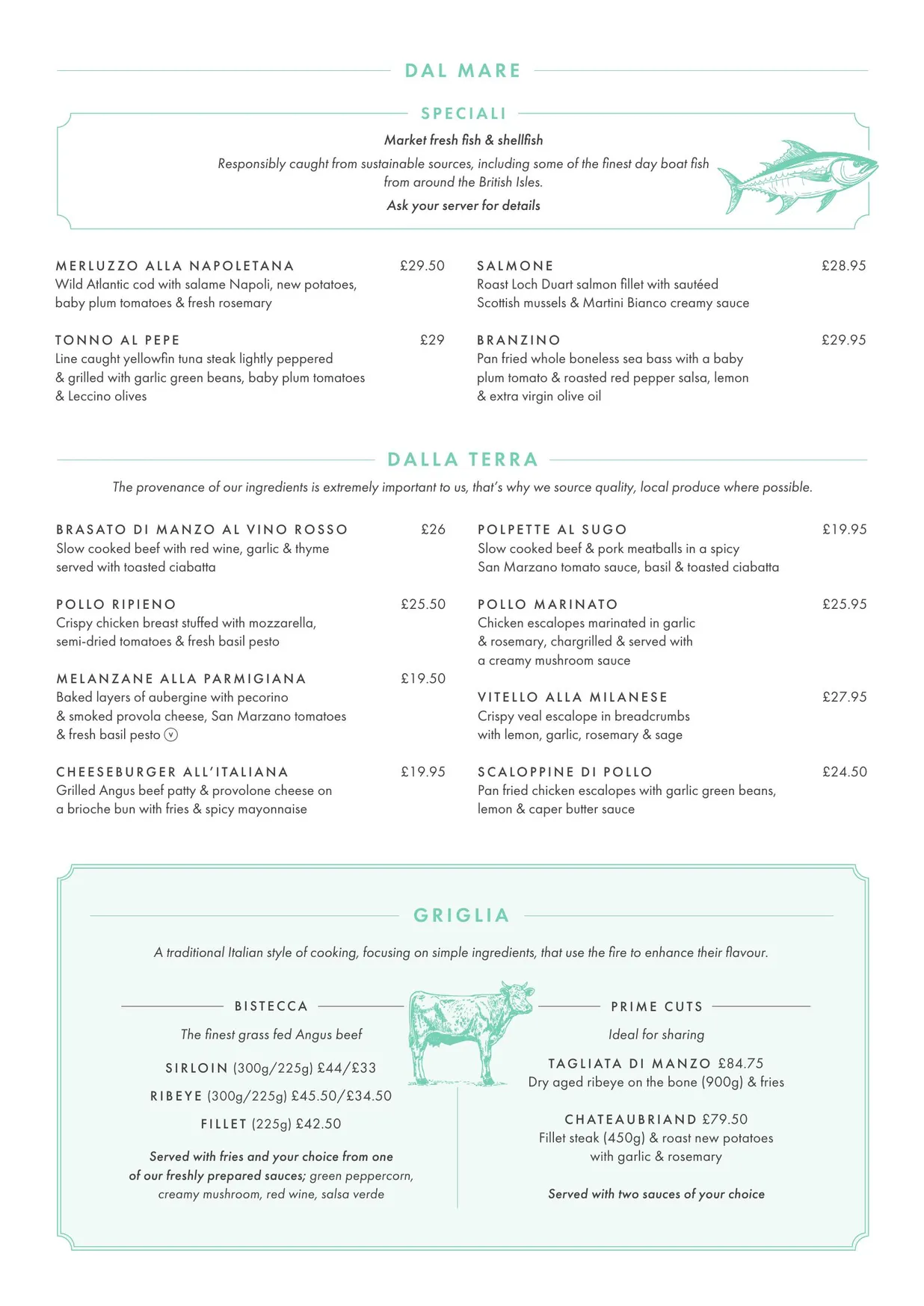 Gino D'Acampo Manchester menu, page 6